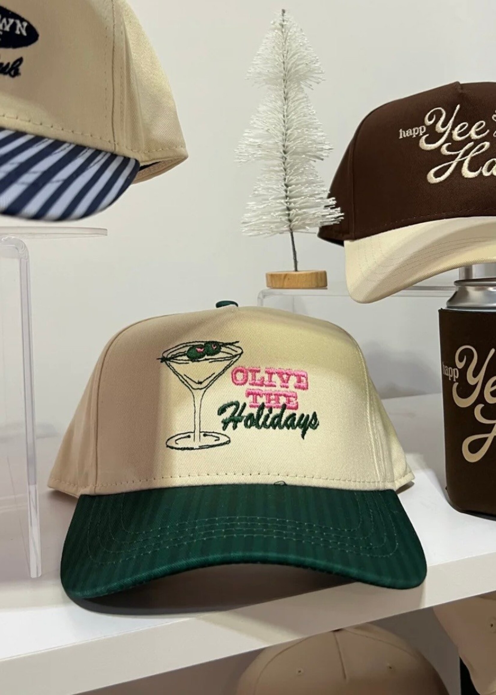 Olive The Holidays Striped Hat