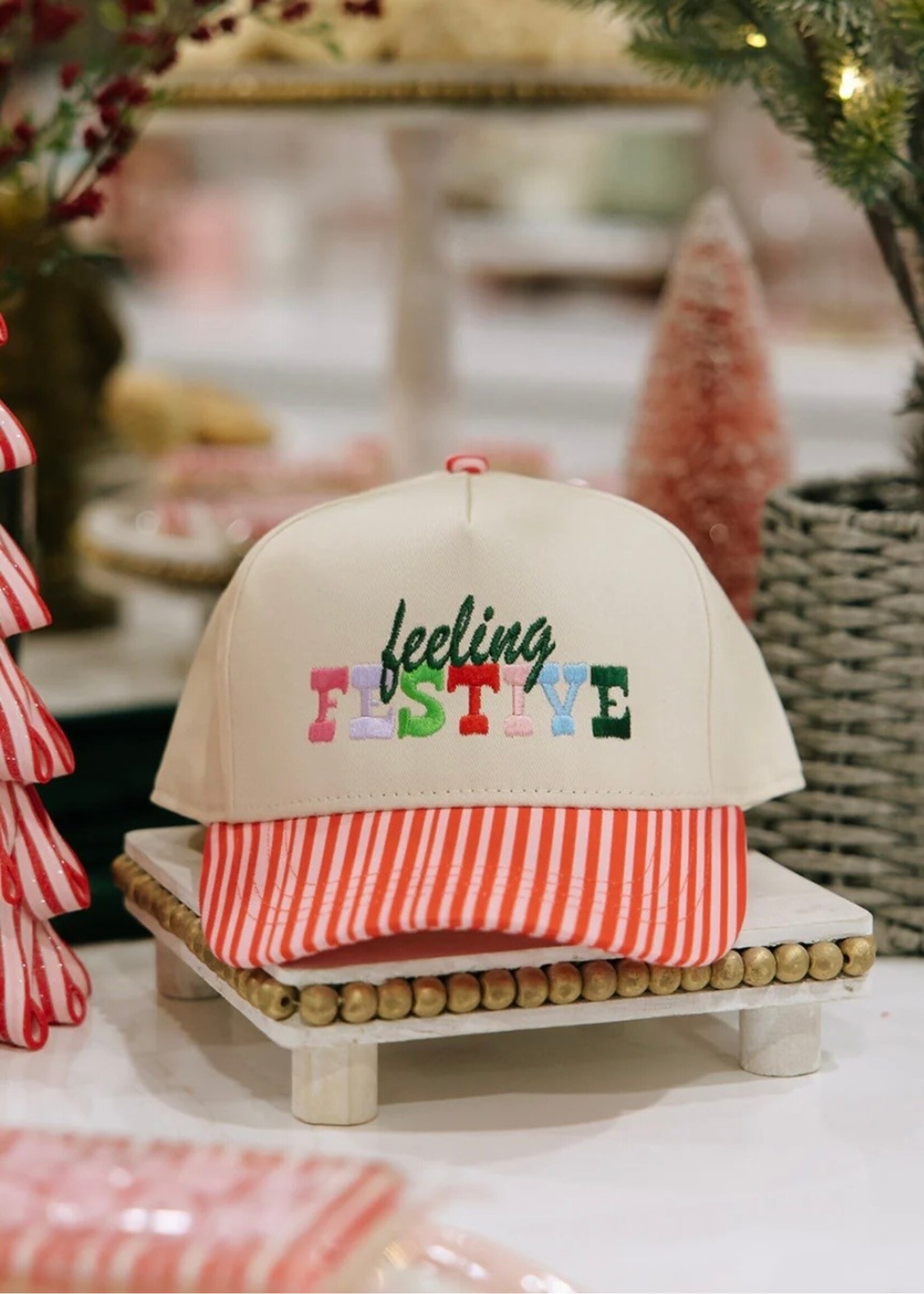 Feeling Festive Striped Hat