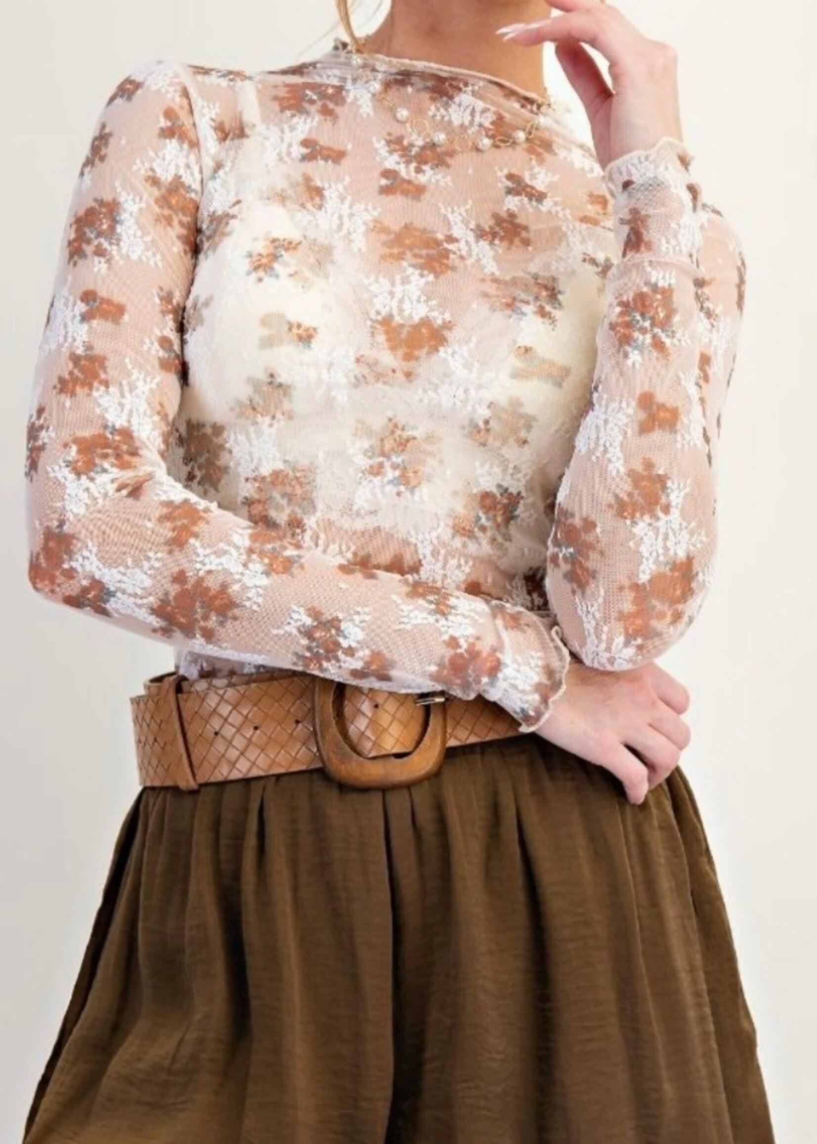 Aubrey Floral Lace Top