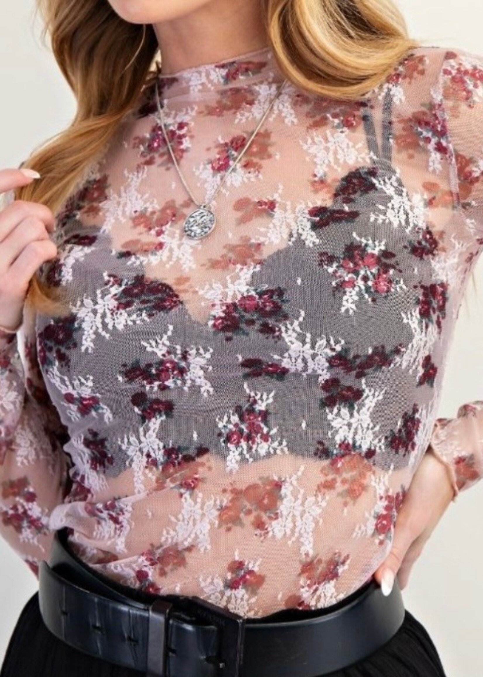 Aubrey Floral Lace Top