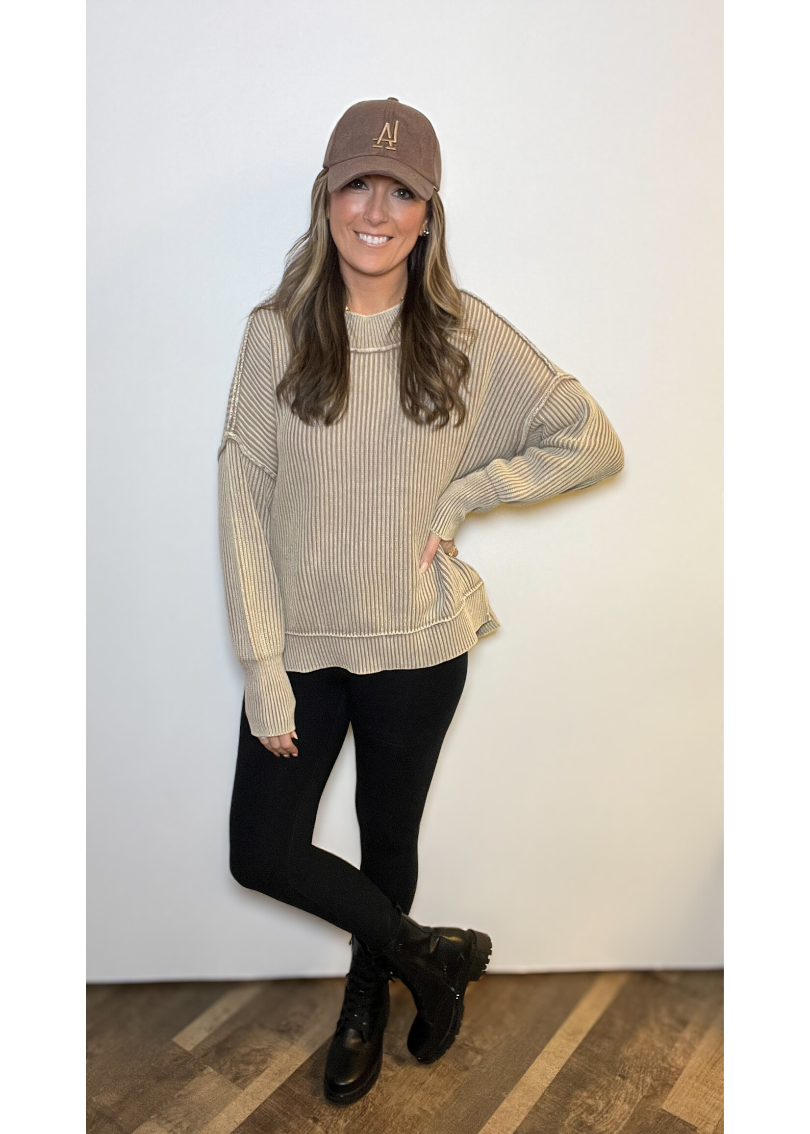 Isobelle Mineral Washed Oversized Sweater