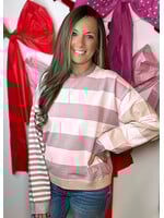 Making Me Blush Striped Sweater