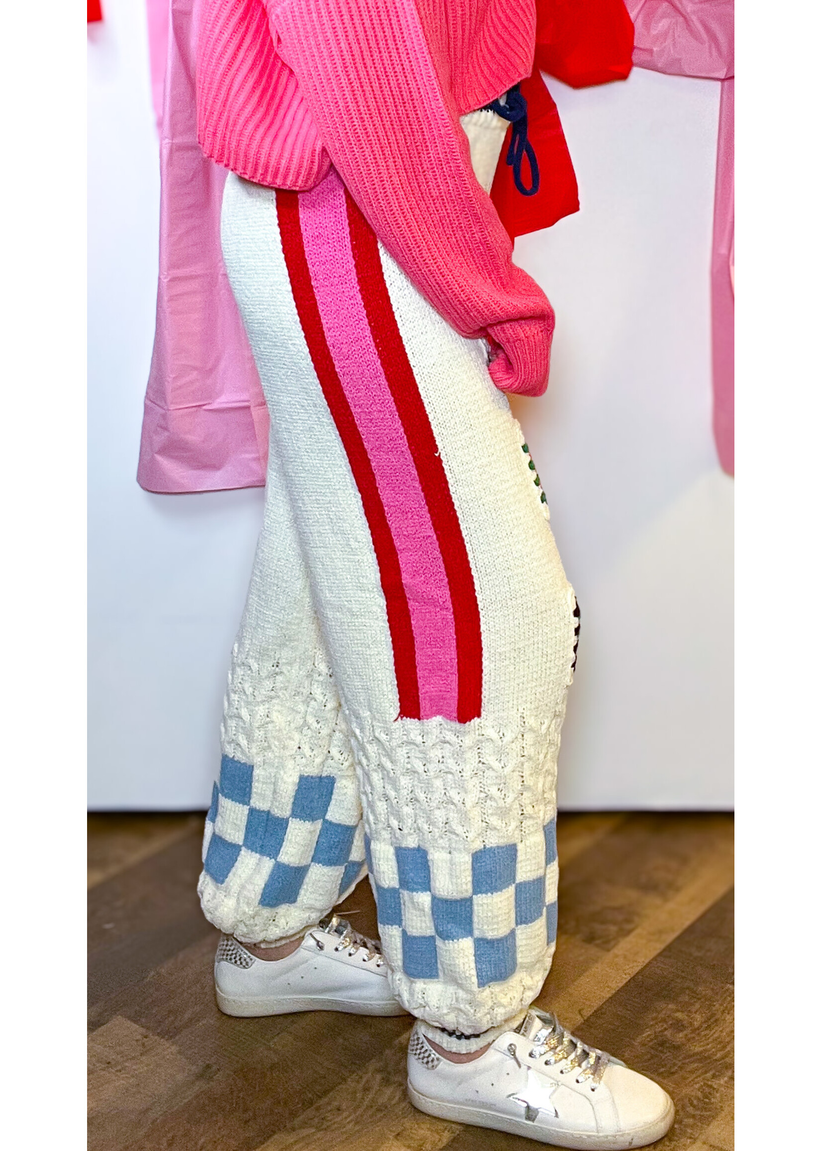 Full Of Life Chenille Patchwork Pants