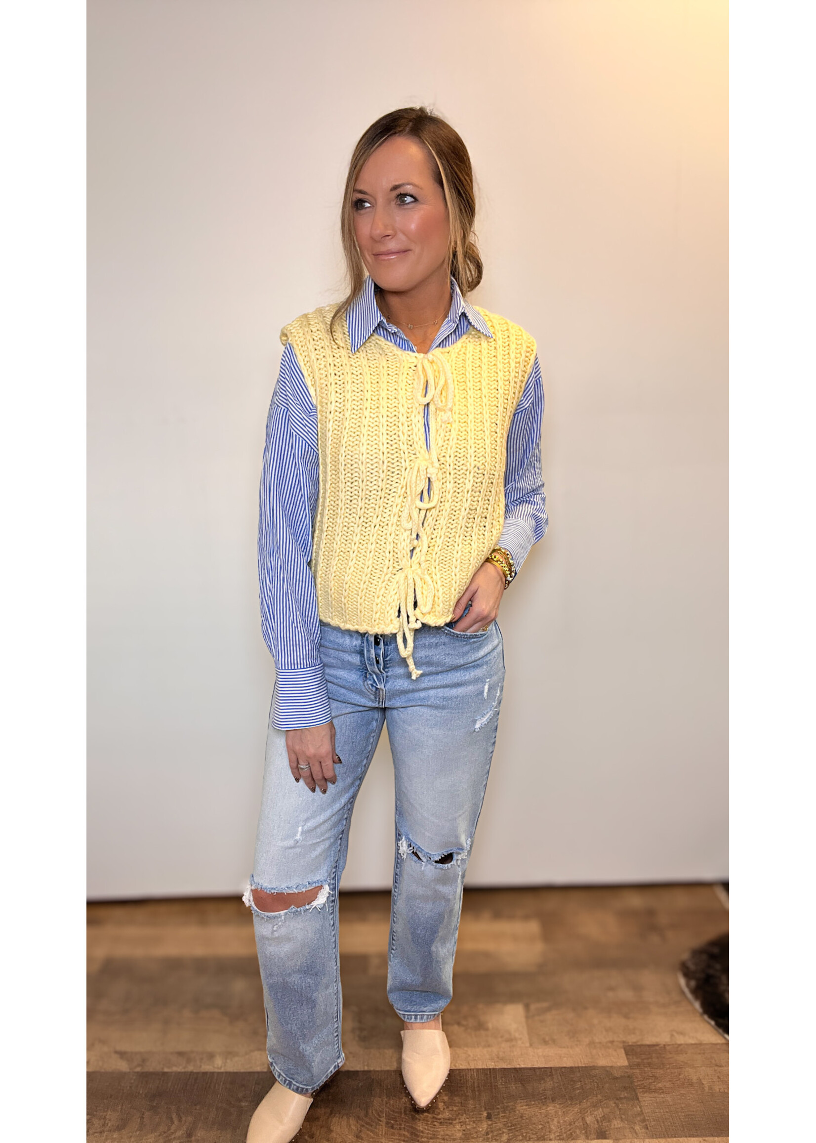 Alycia Striped Button Down