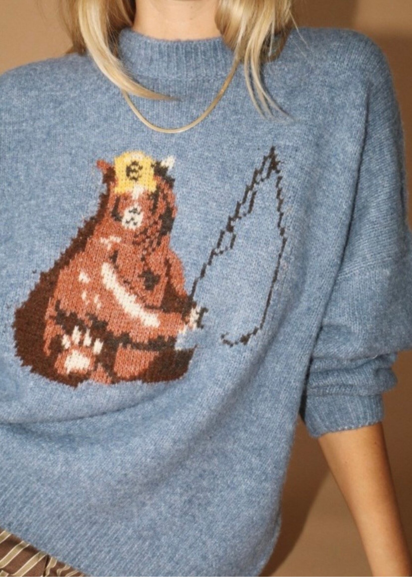 Bear Gone Fishing Sweater