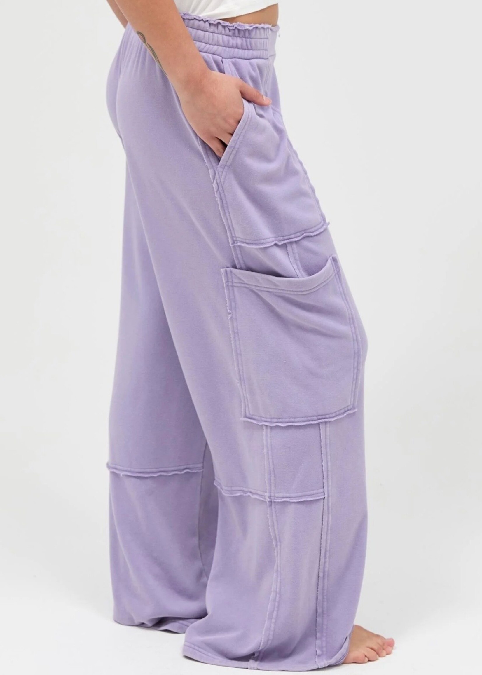 Zola Mineral Wide Leg Cargo Pants