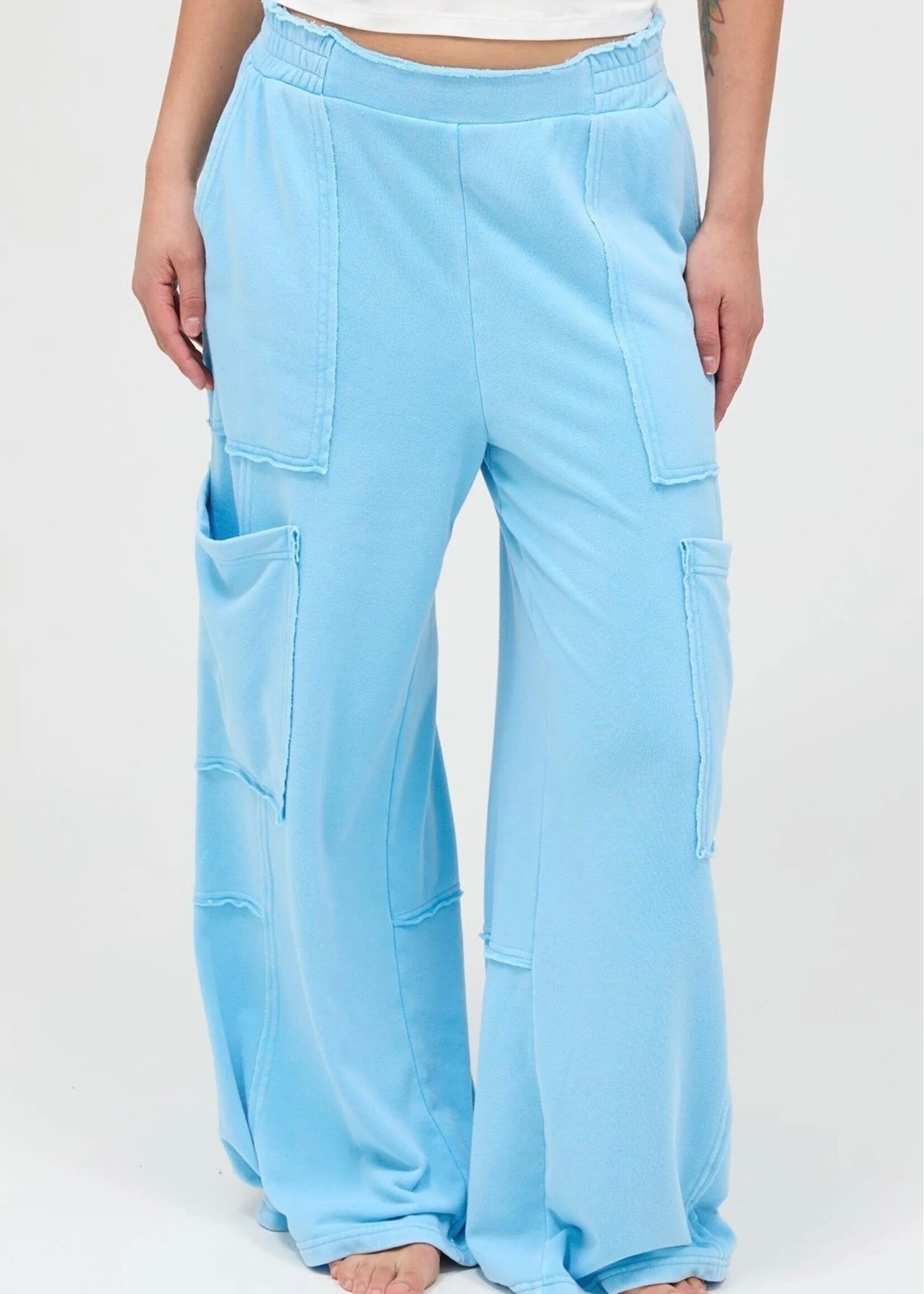 Zola Mineral Wide Leg Cargo Pants