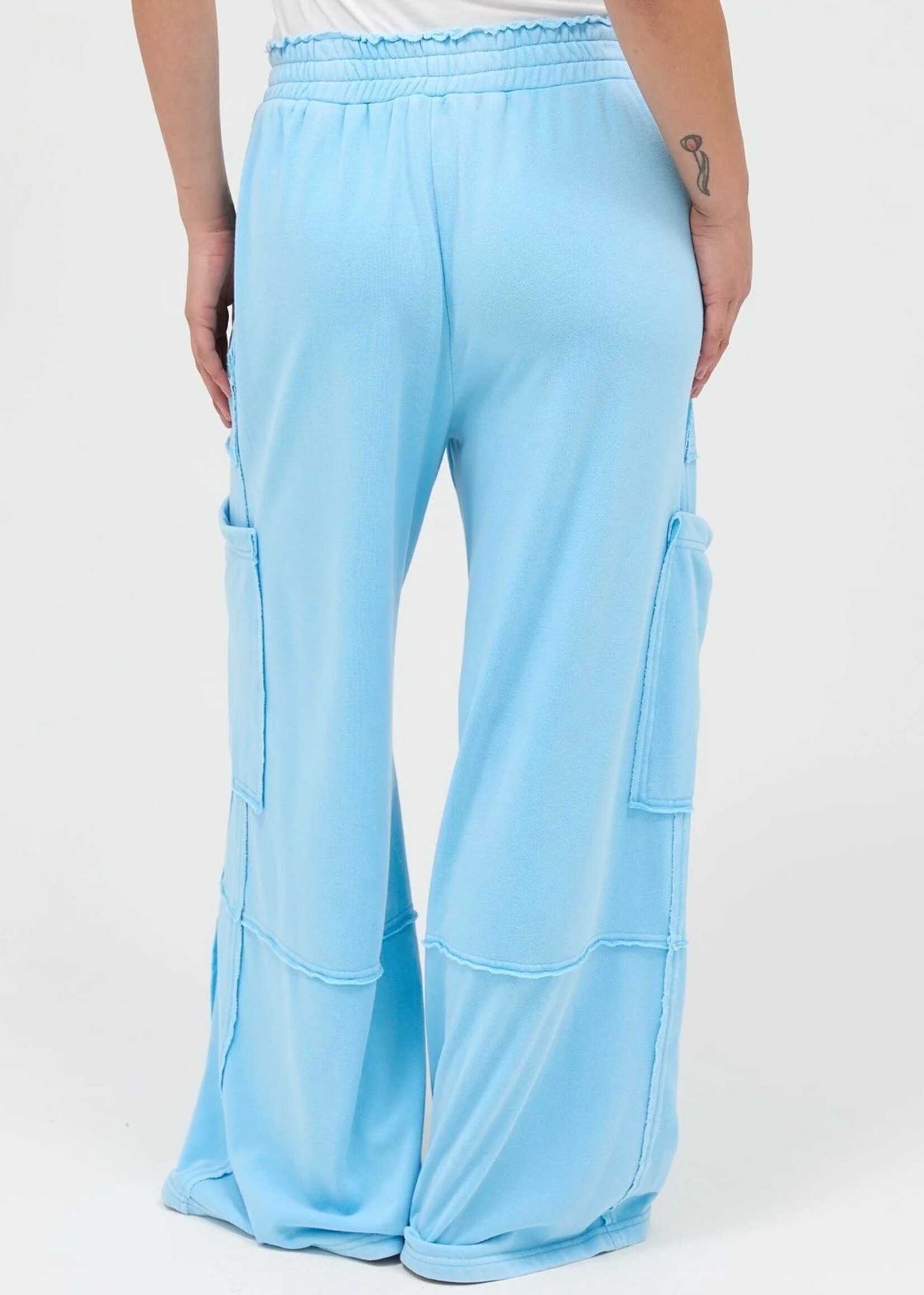 Zola Mineral Wide Leg Cargo Pants