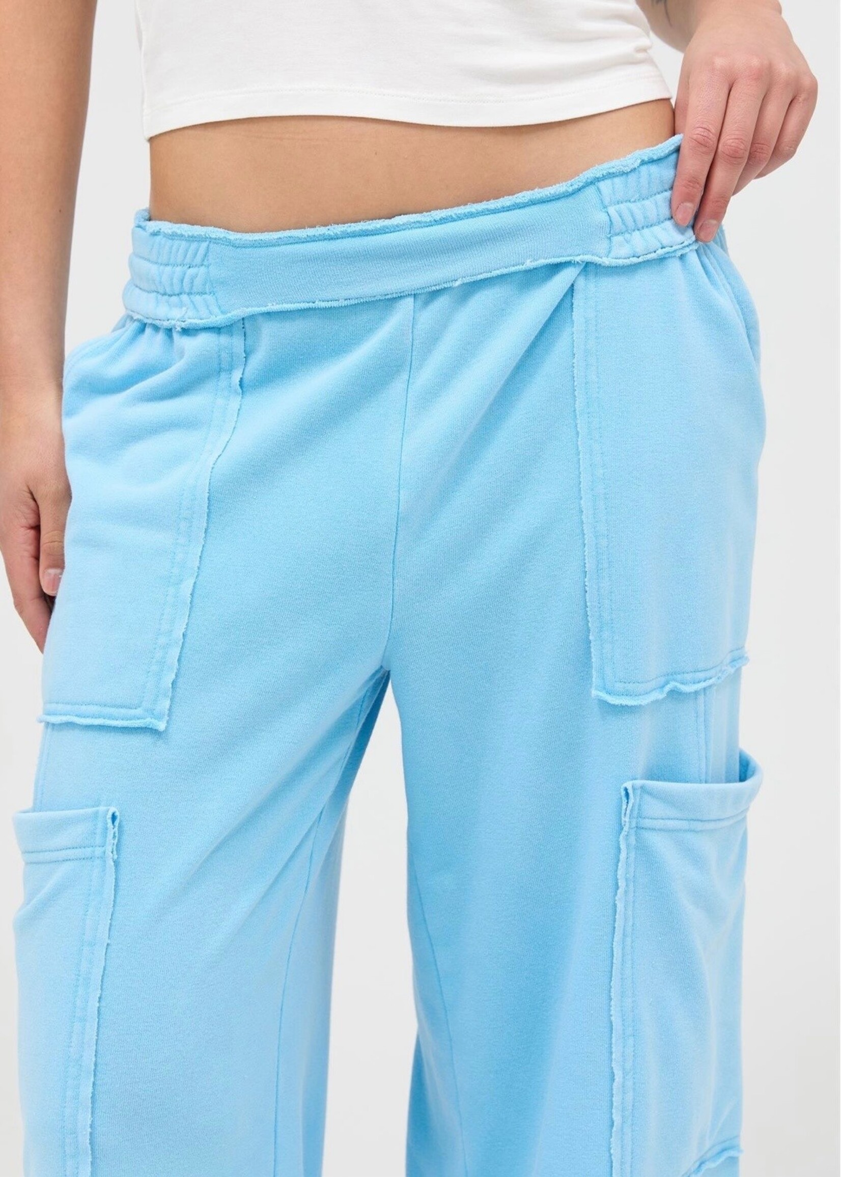 Zola Mineral Wide Leg Cargo Pants