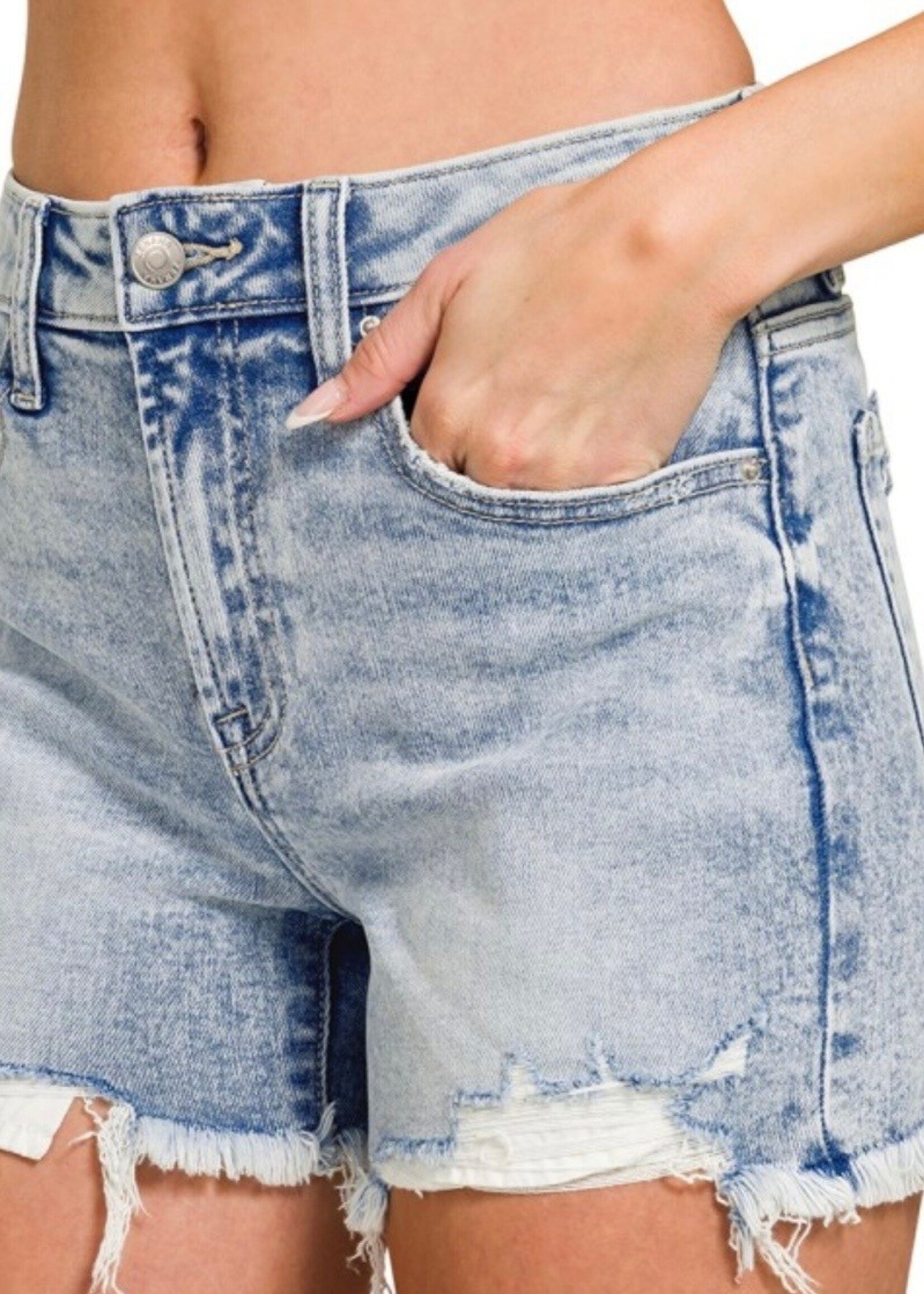 Conrad Distressed Denim Shorts