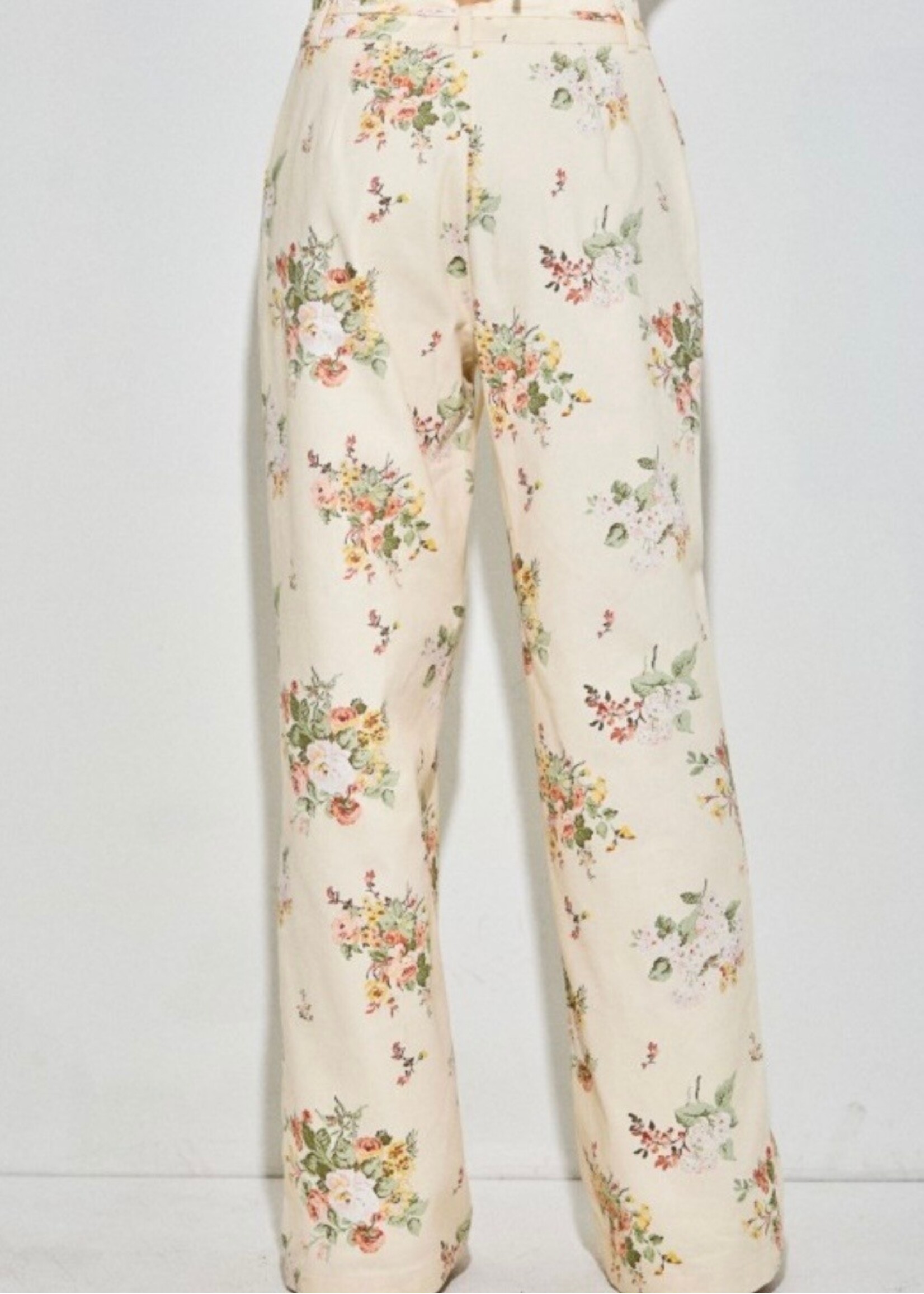 Ivory Bloom Wide Leg Pants
