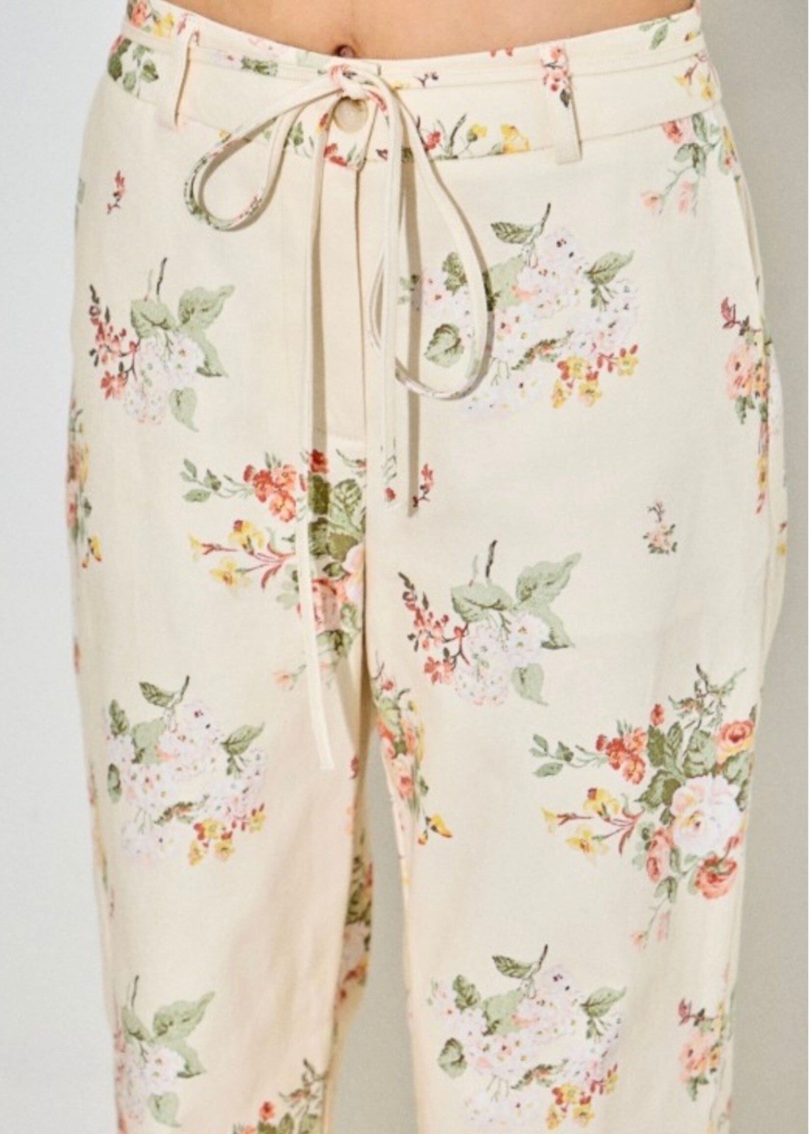 Ivory Bloom Wide Leg Pants