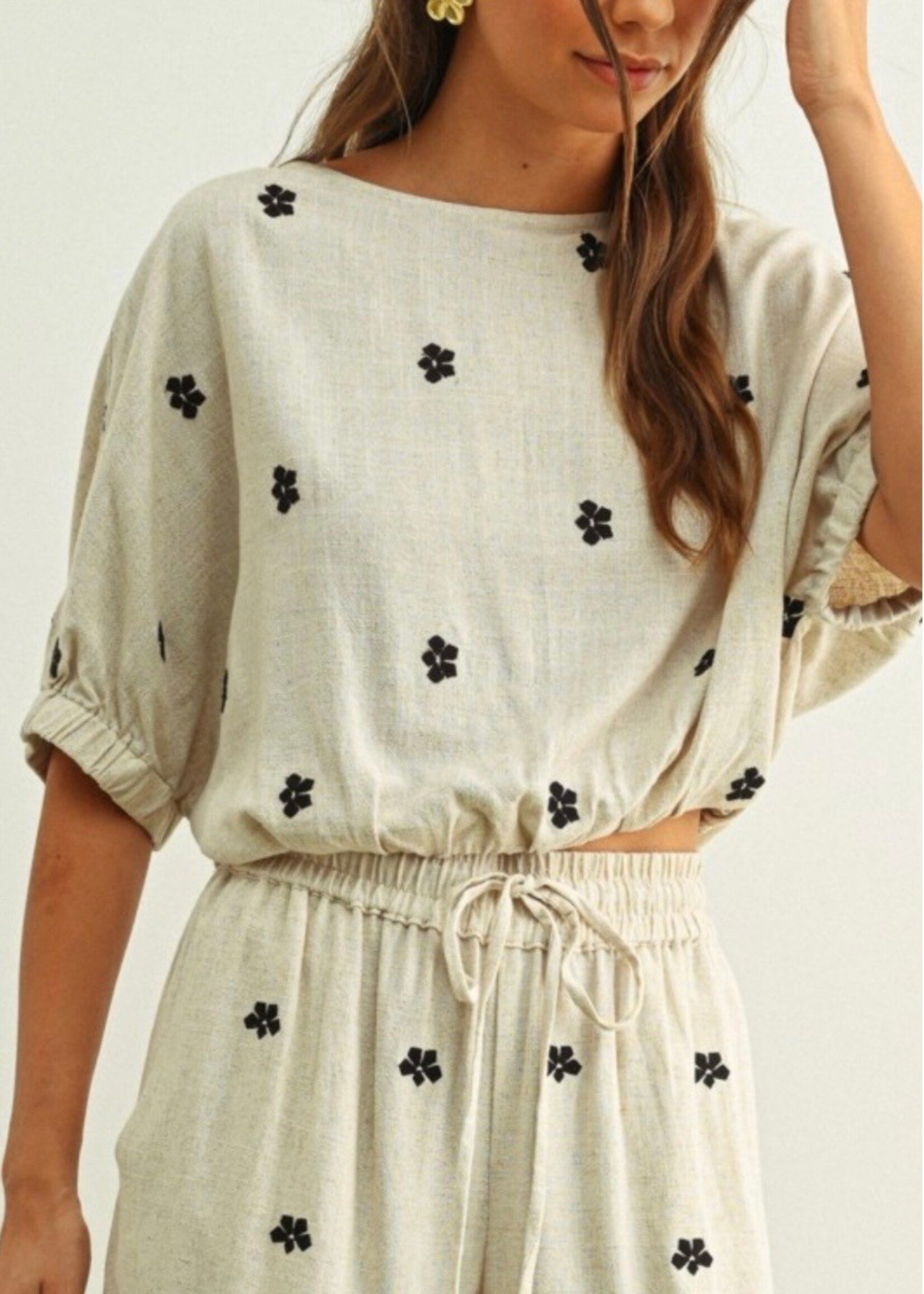 Sunpetal Embroidered Linen Set