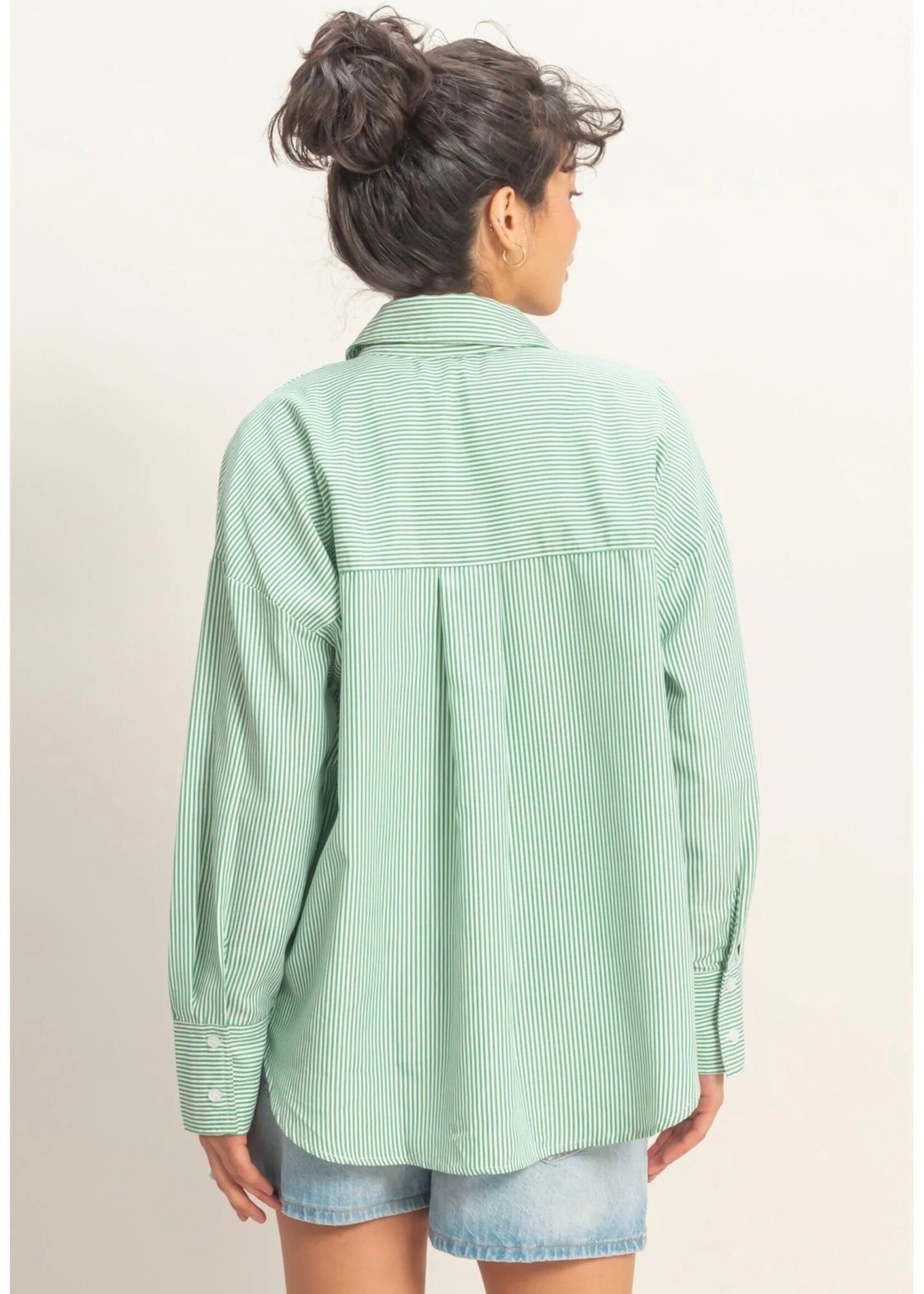 Alycia Striped Button Down