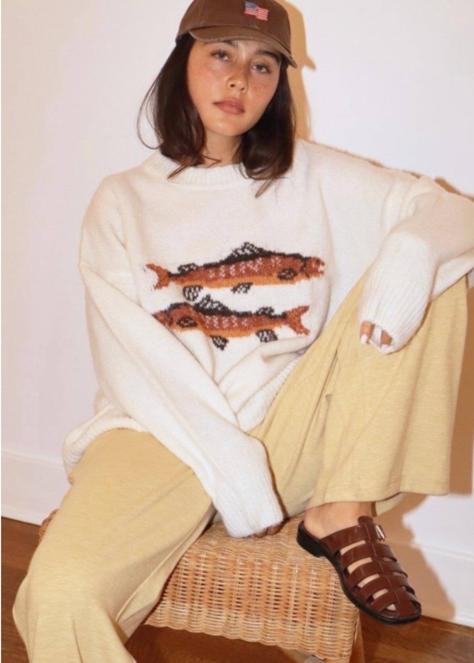 Trout Graphic Sweater