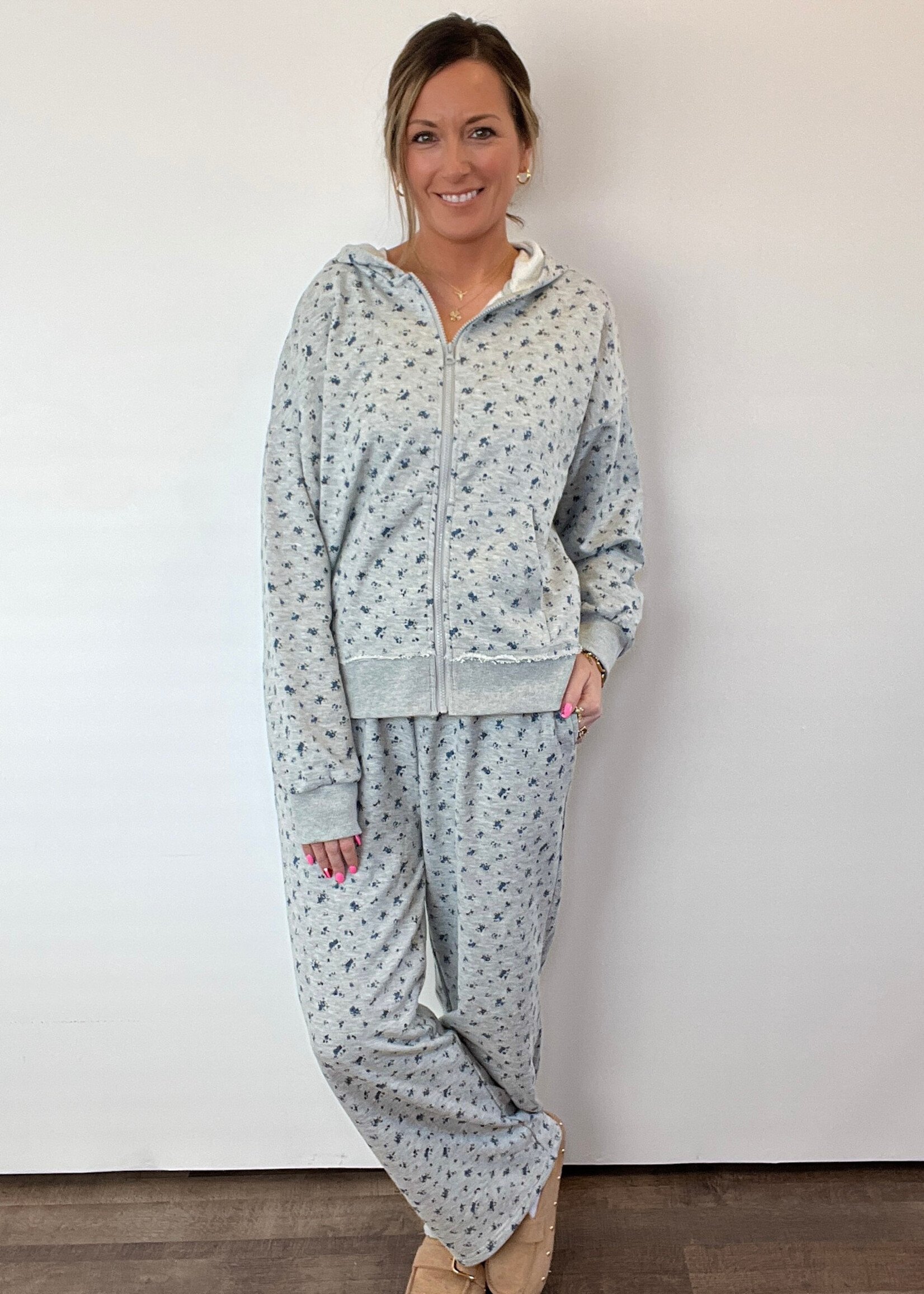 Blueberry Bloom Floral Jogger Set