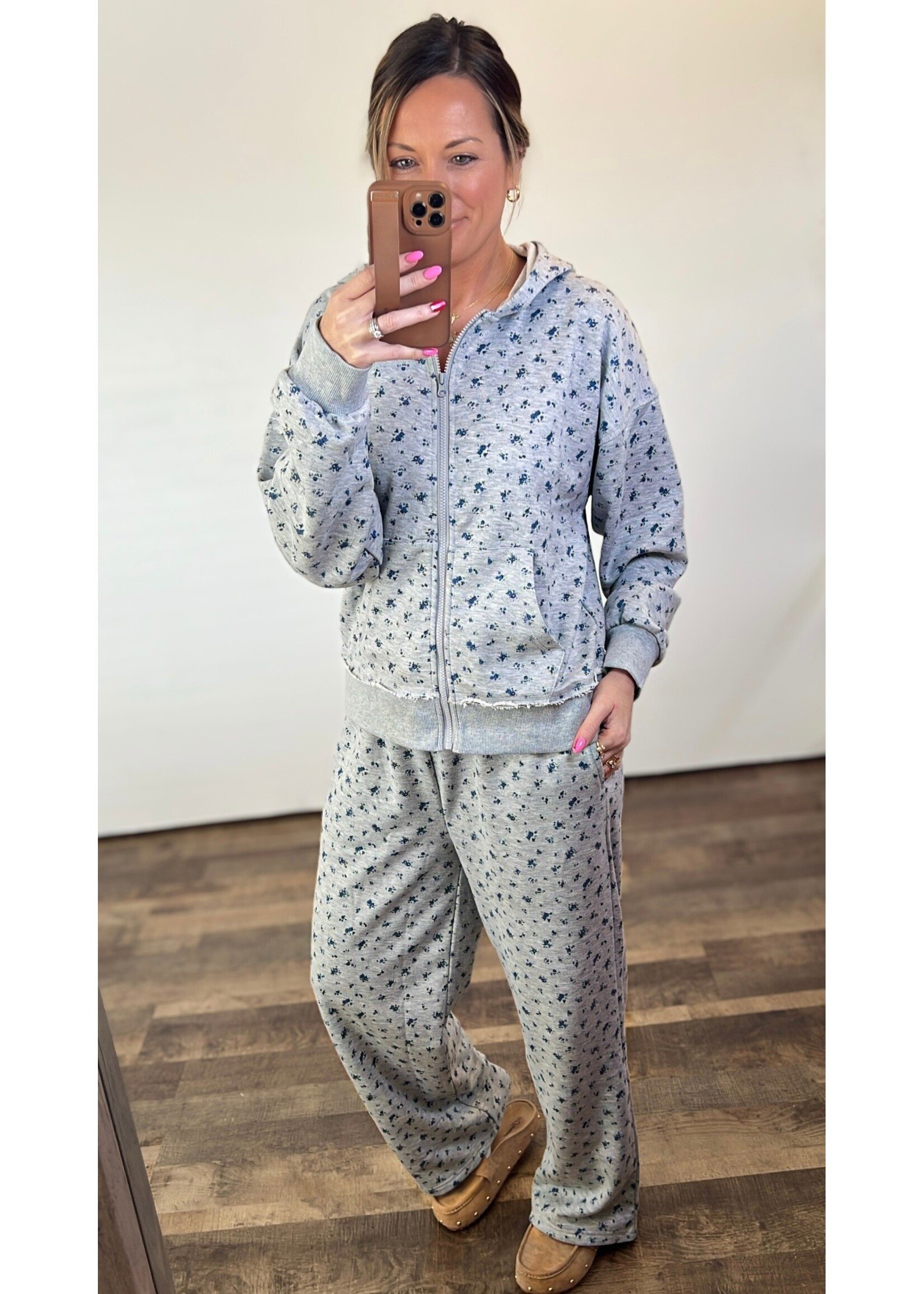 Blueberry Bloom Floral Jogger Set