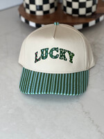 Lucky Striped Trucker Hat
