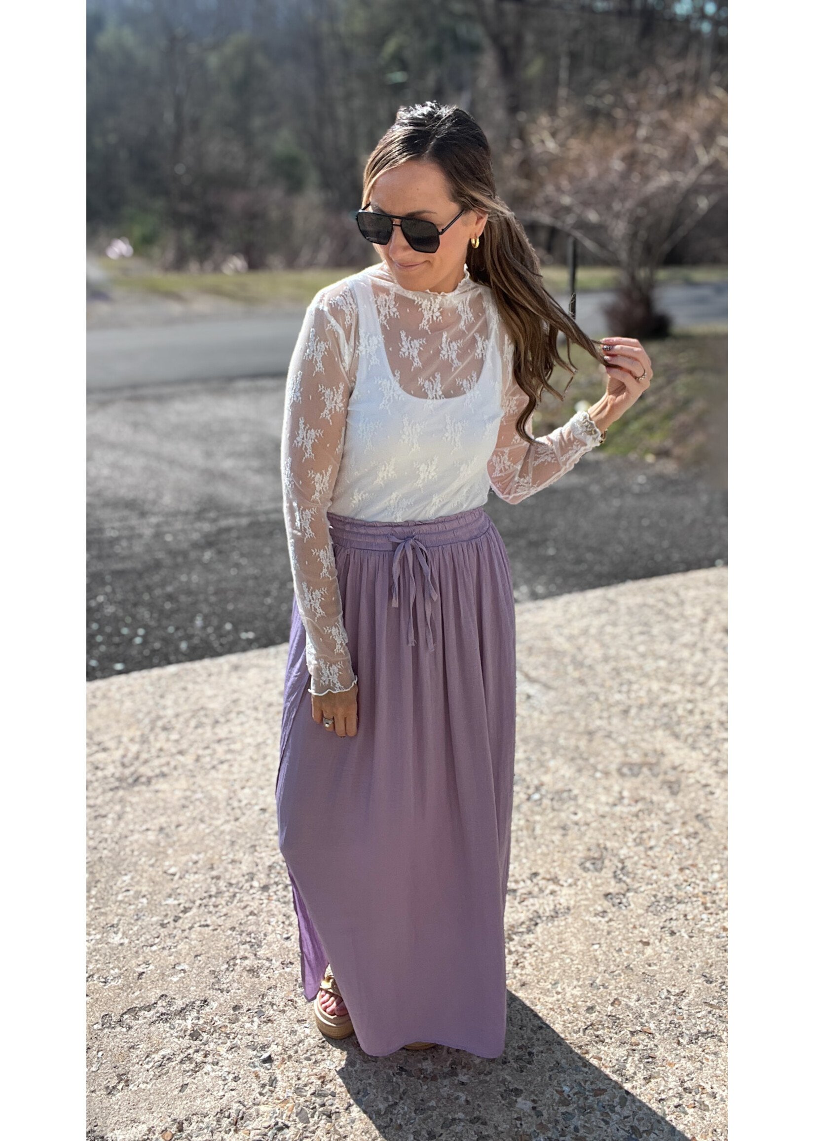 Lavender Breeze Maxi Skirt