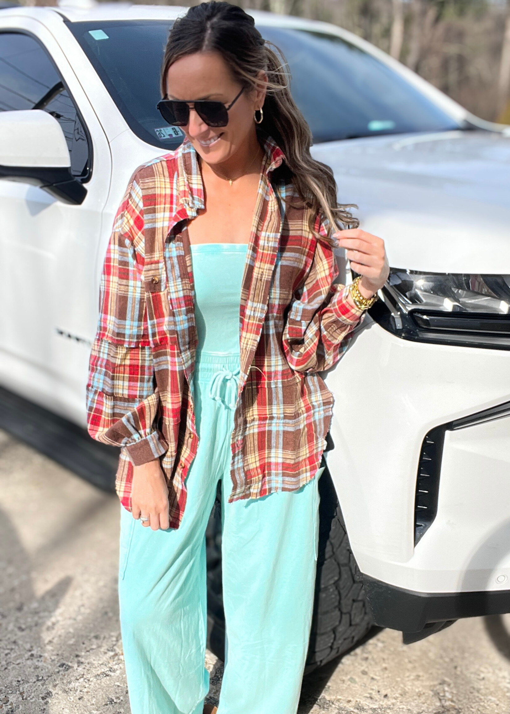 Evie Mineral Wash Strapless Jumpsuit