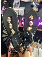 Quintana Gold Accent Sandals