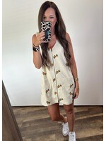 Aliana Embroidered Corduroy Dress