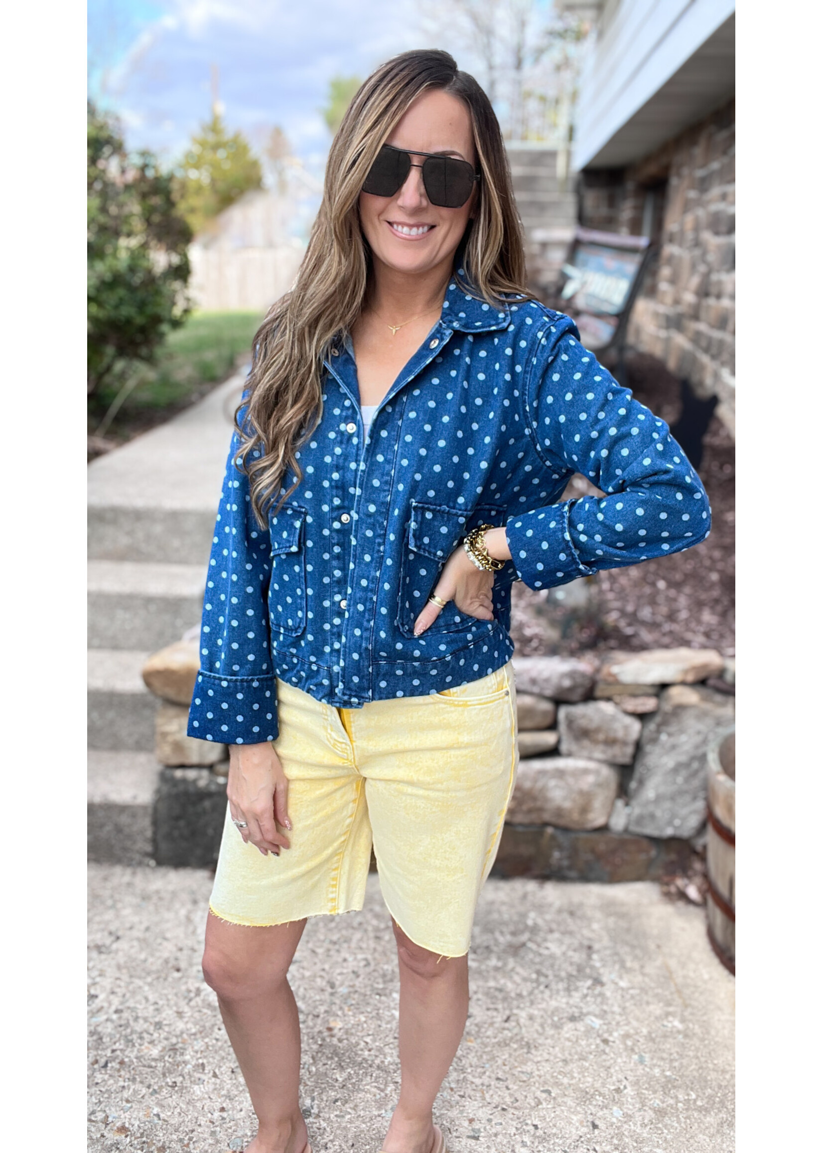 Dotty Denim Barn Jacket