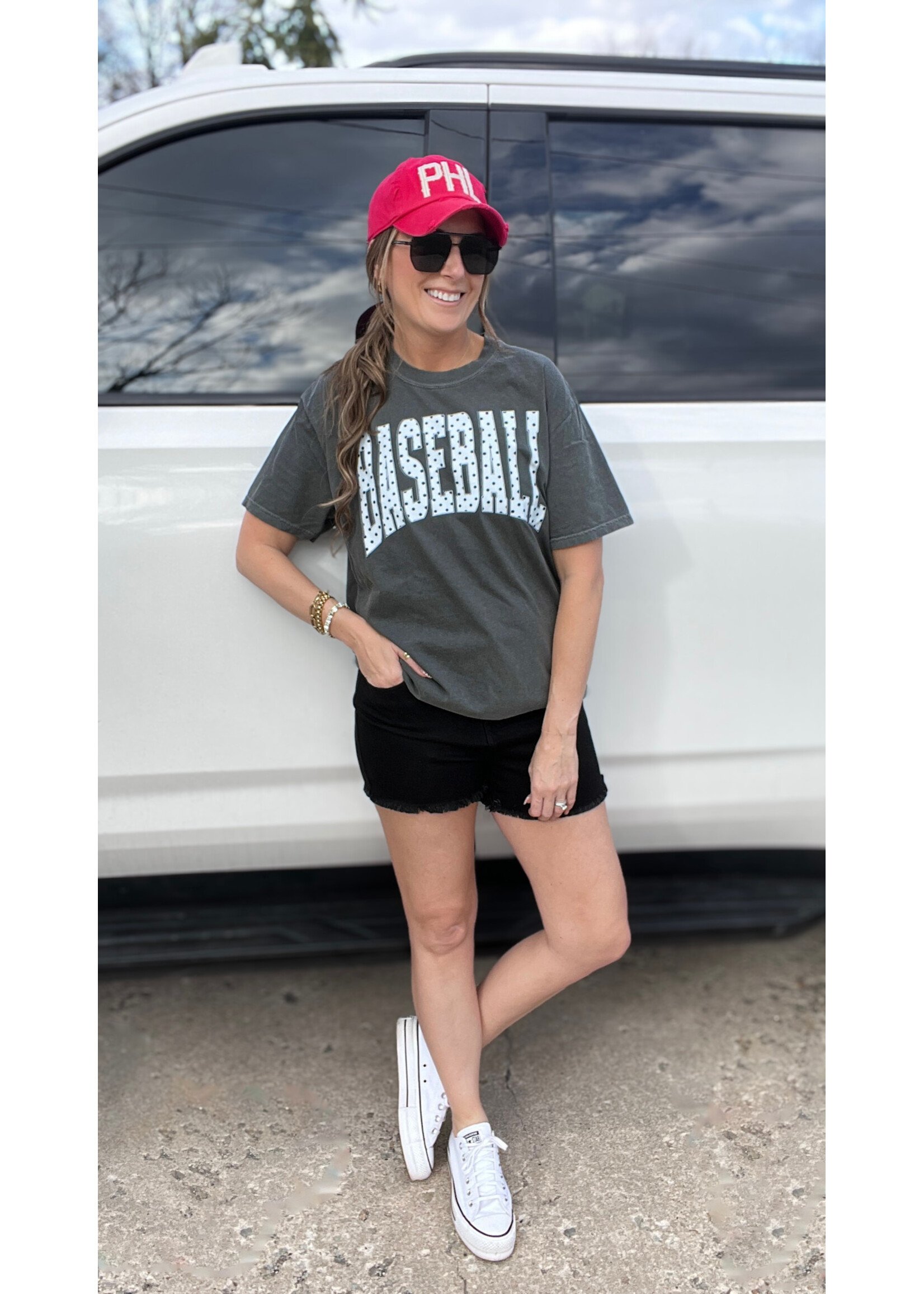 Baseball Polka Dot Graphic Tee