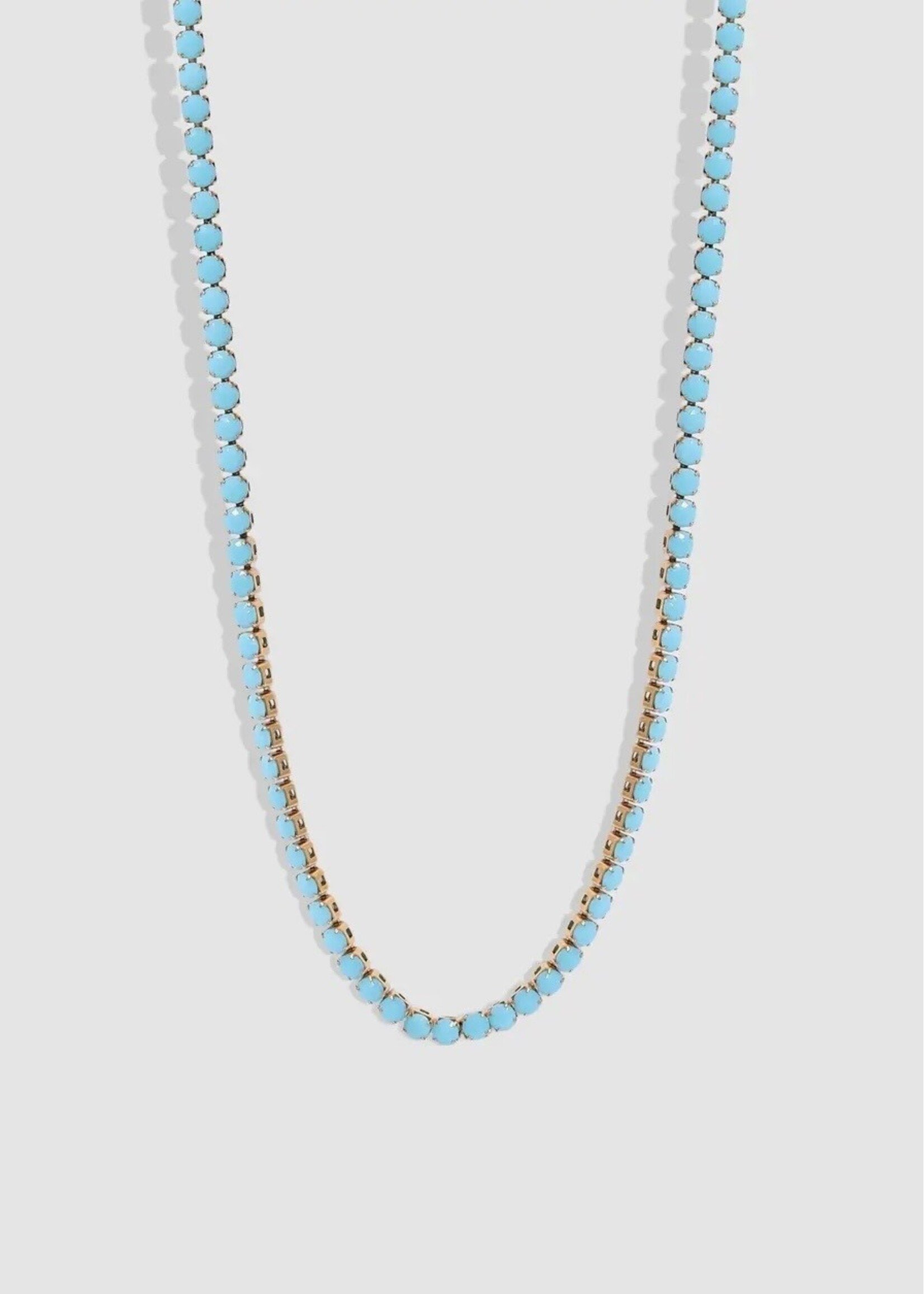 Turquoise Rhinestone Necklace