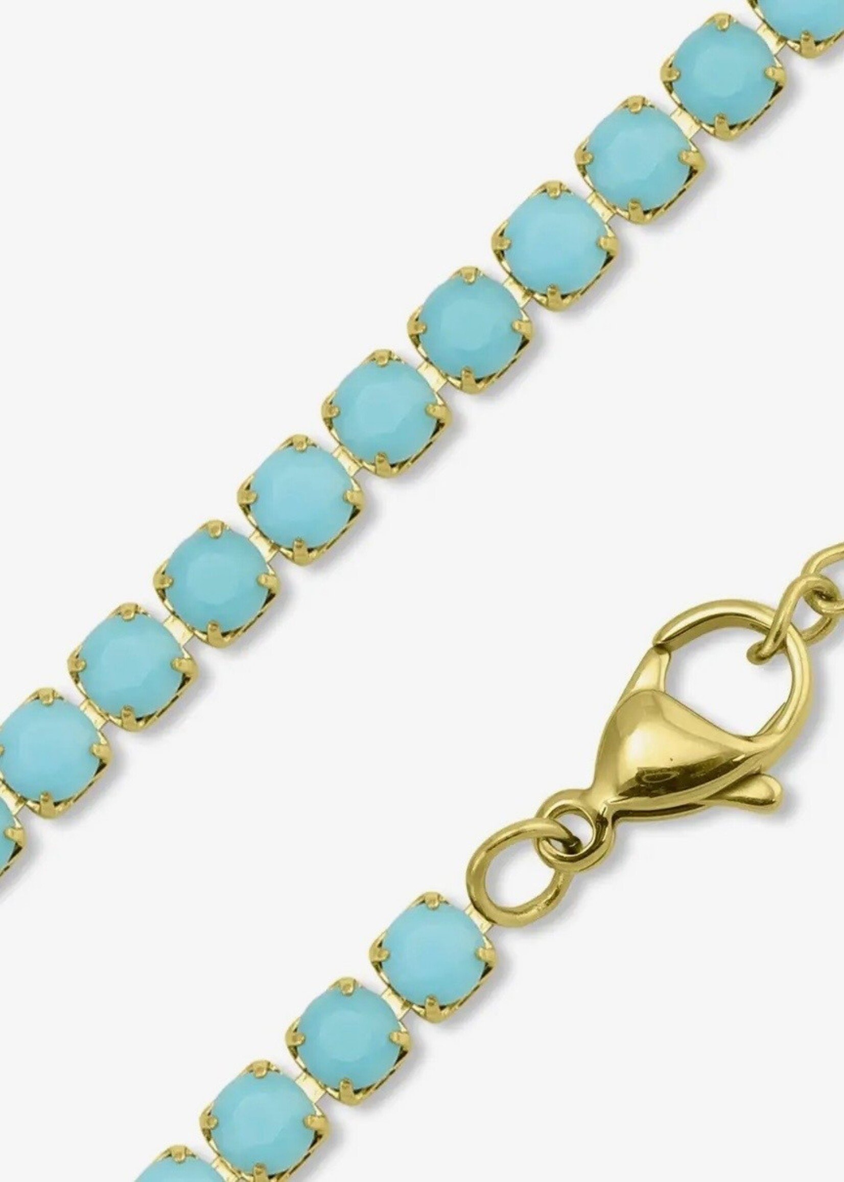 Turquoise Rhinestone Necklace