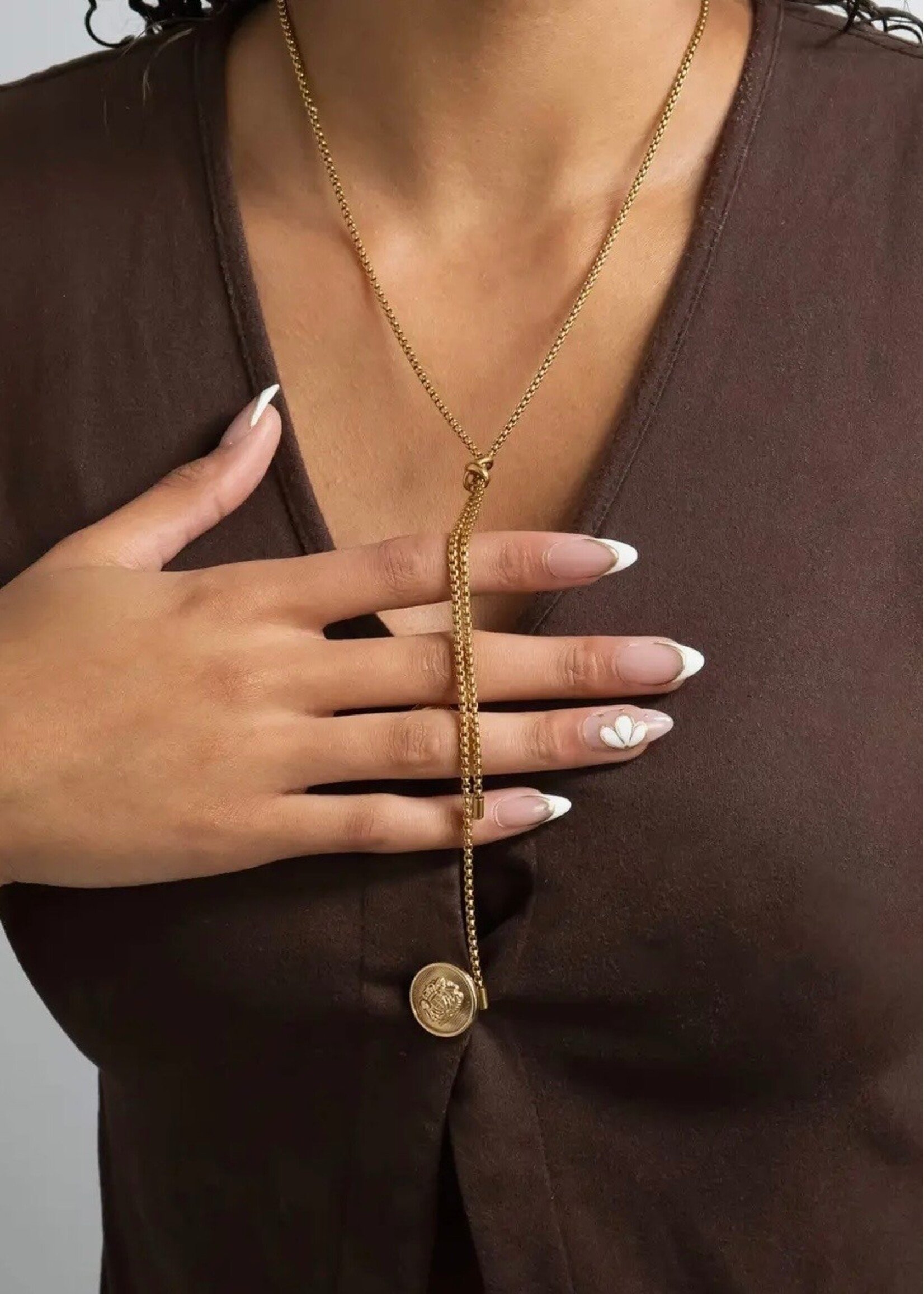 Rope Bolo Lariat Neckace