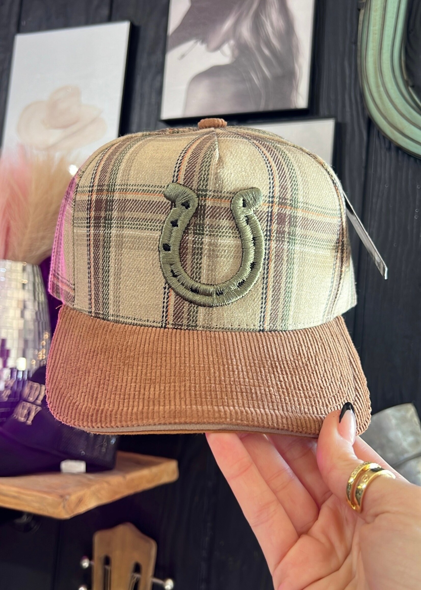 Horseshoe Corduroy Trucker Hat