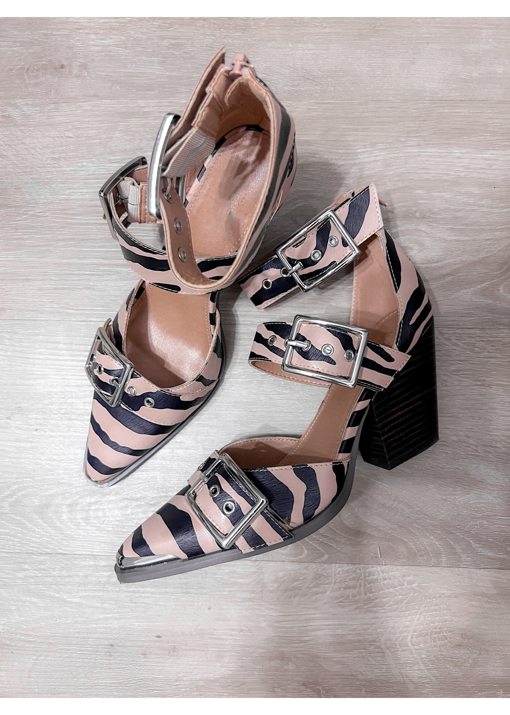 Wild Side Buckle Heels