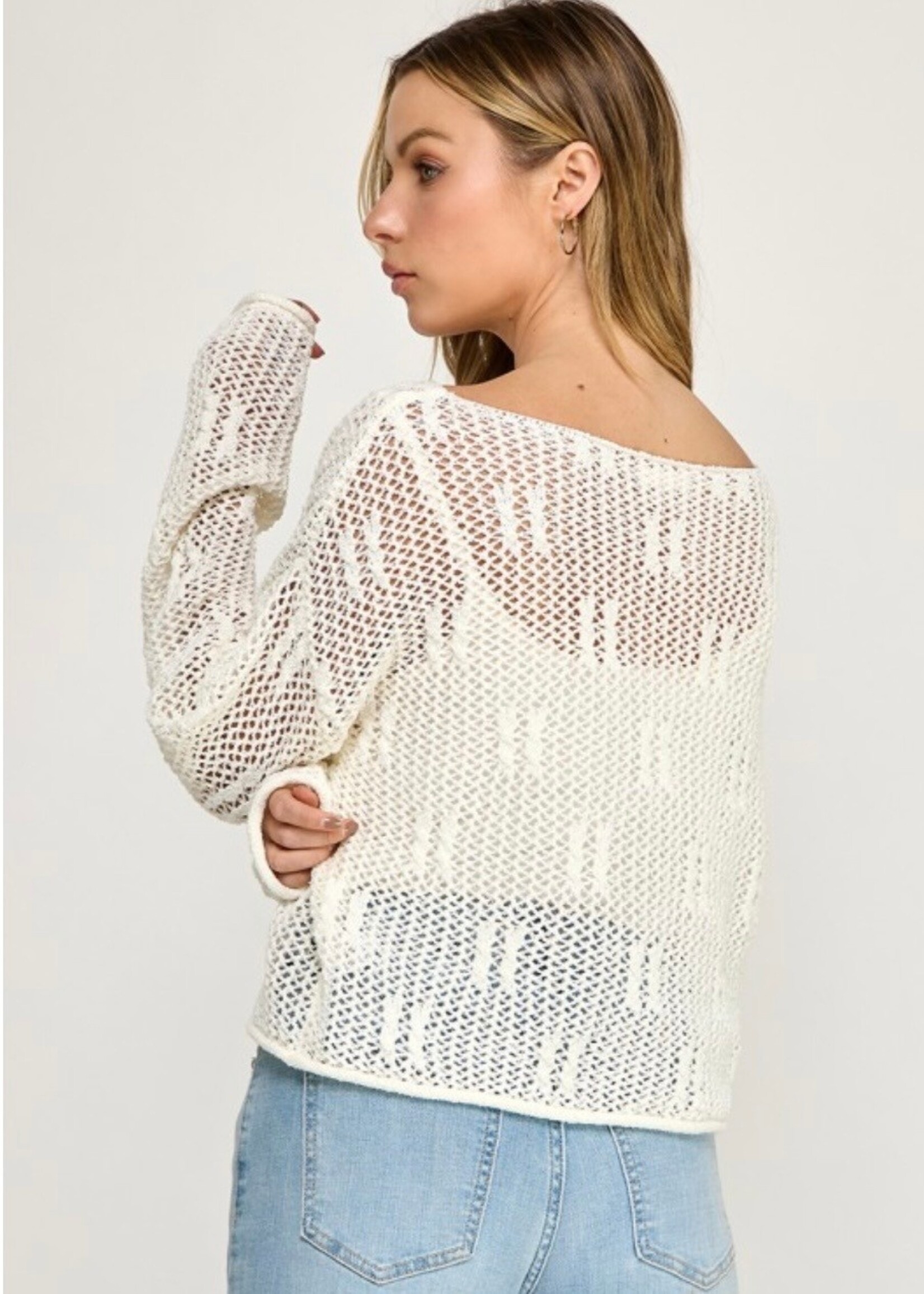 Ivory Cloud Lightweight Sweater
