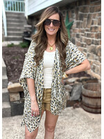 Golden Ebony Leopard Kimono