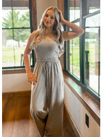 Evie Mineral Wash Strapless Jumpsuit