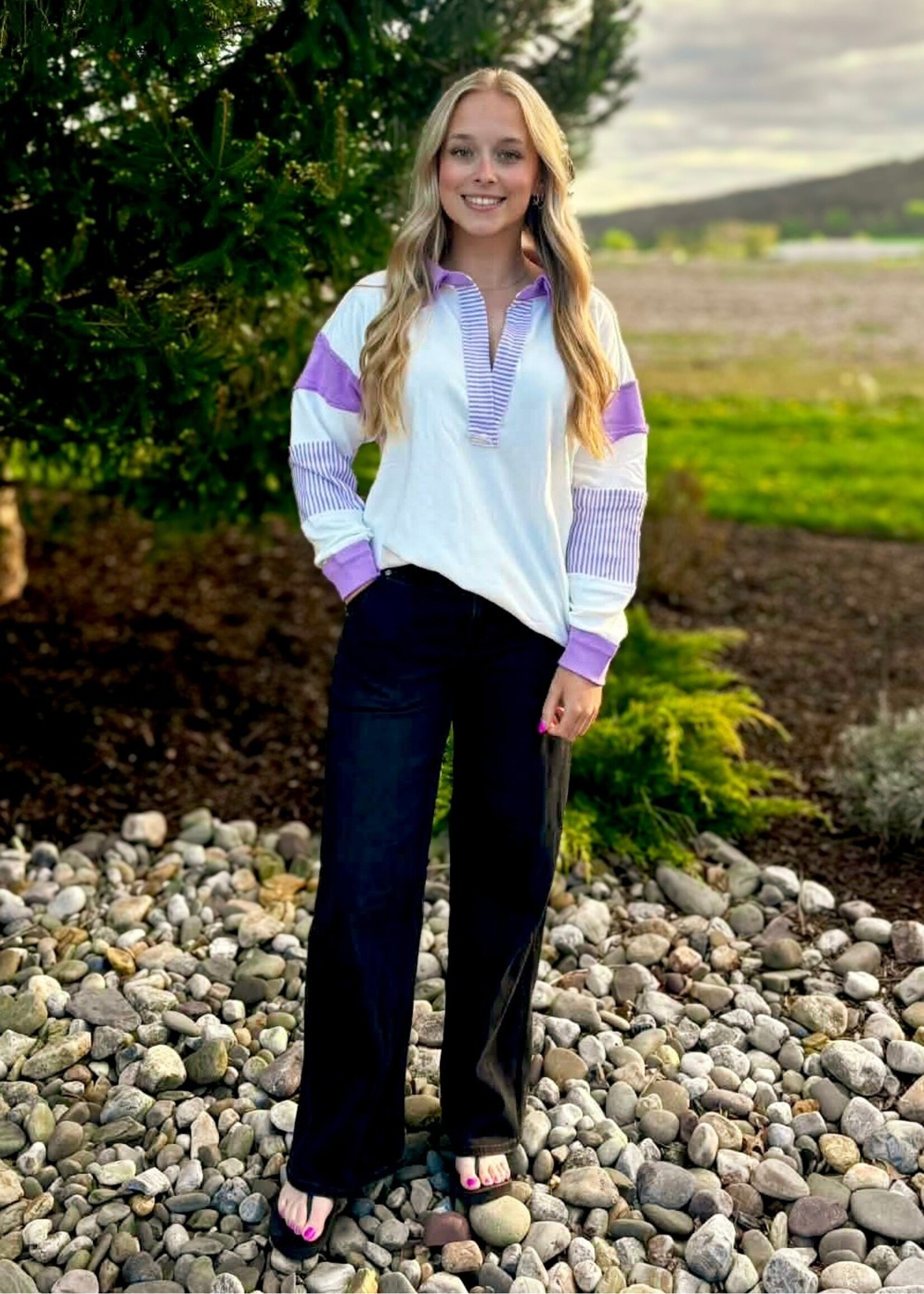 Lavender Lane Polo Top