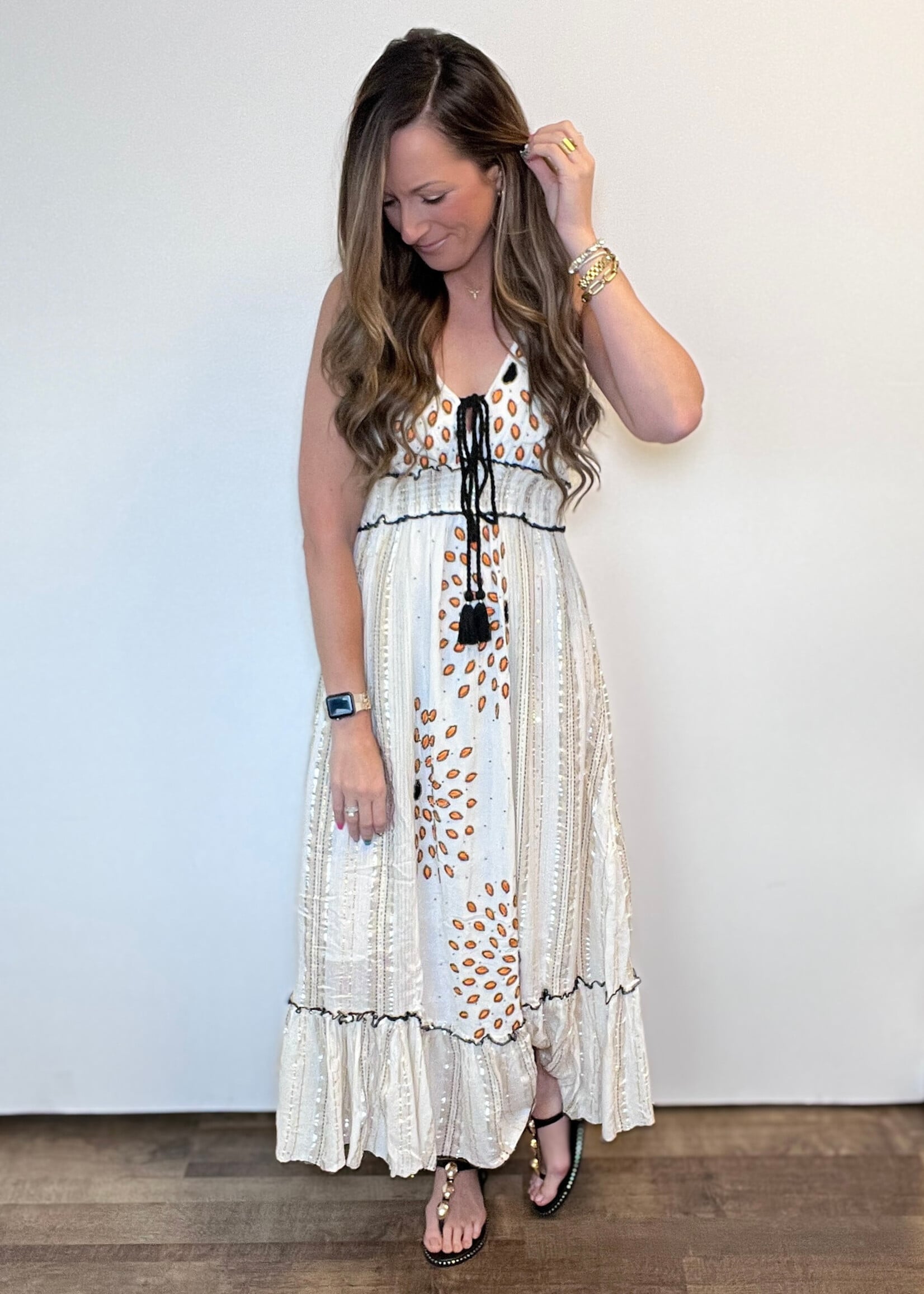 Island Amber Beaded Maxi Dress