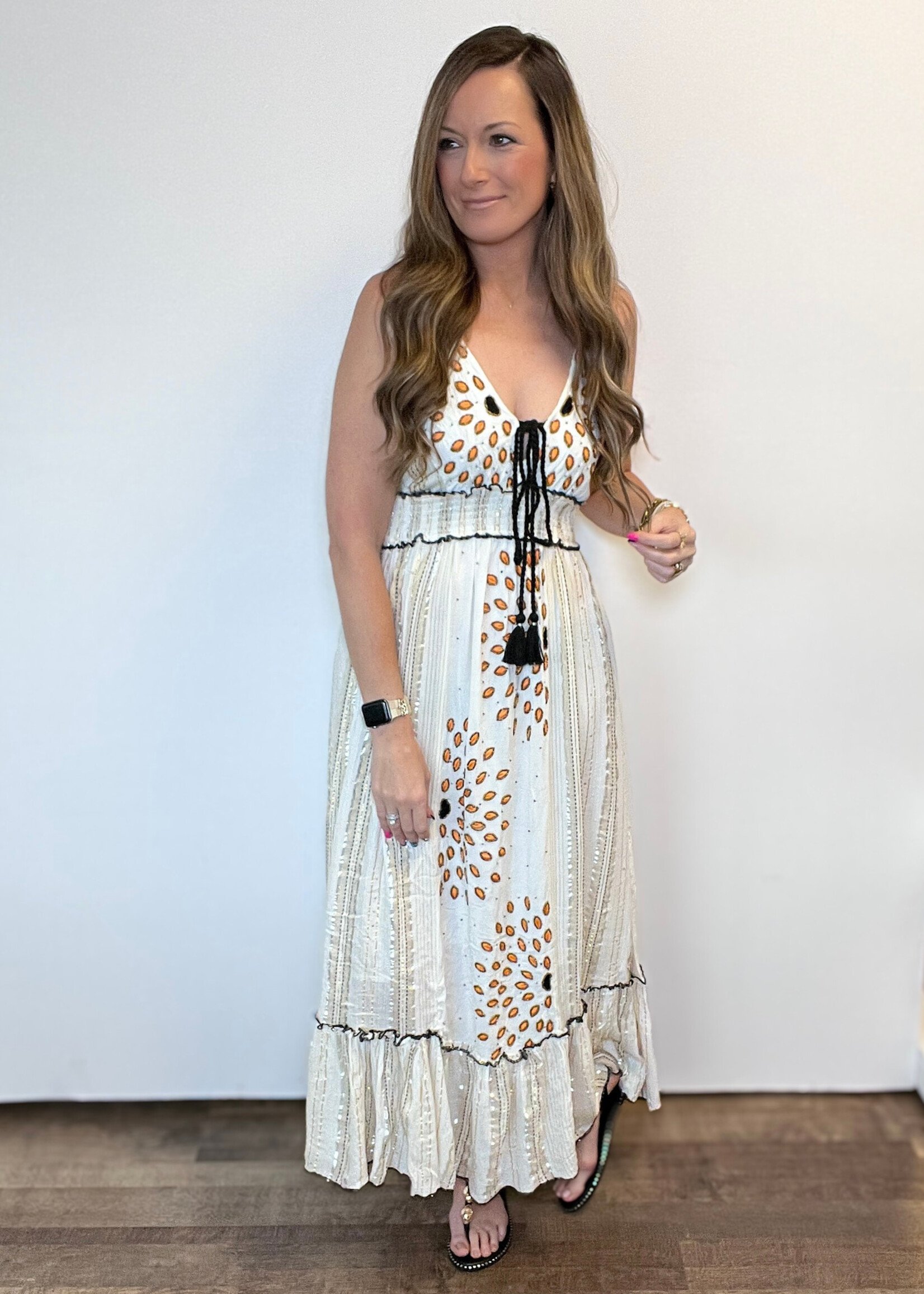 Island Amber Beaded Maxi Dress