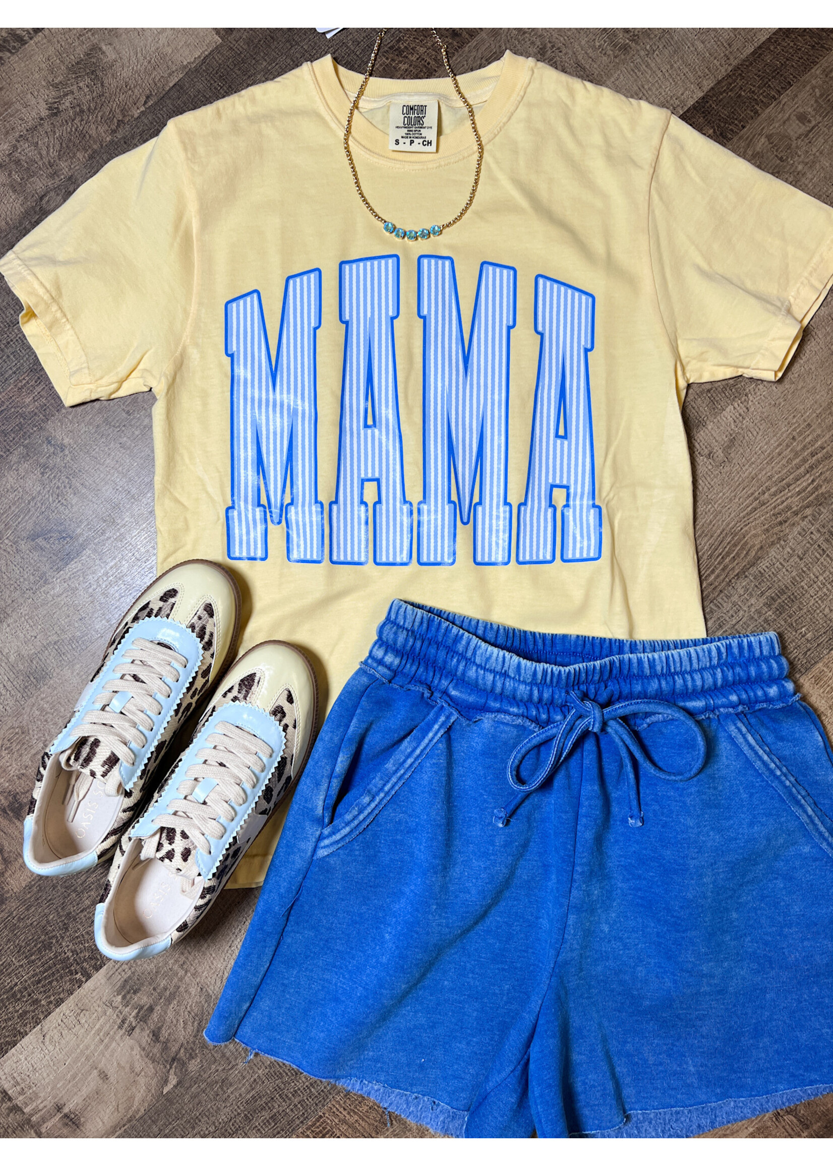 Mama Striped Graphic Tee