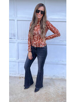 Wild Whisper Print Mesh Top