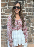 Dusty Rose Floral Top