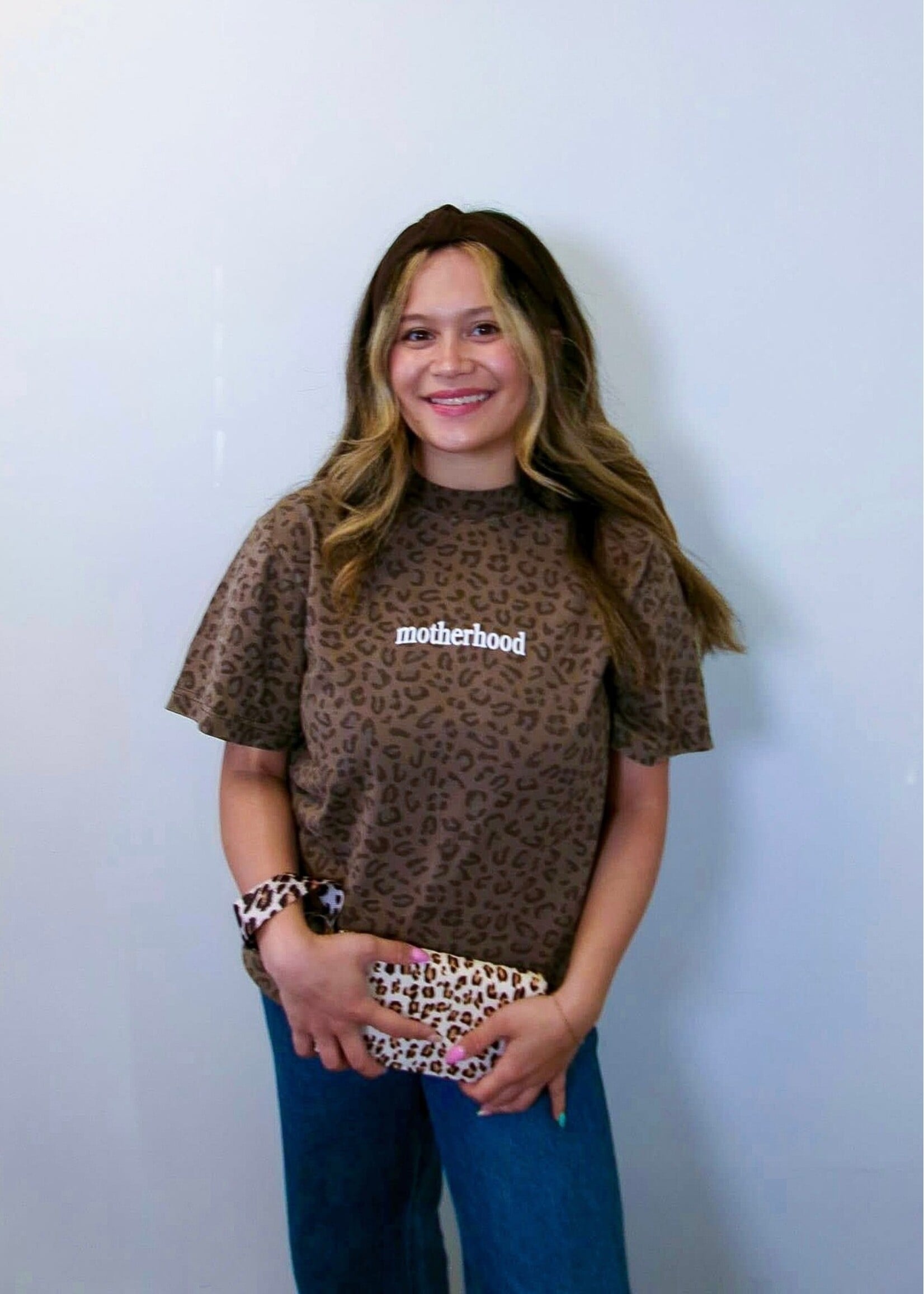 Leopard Motherhood Graphic Tee