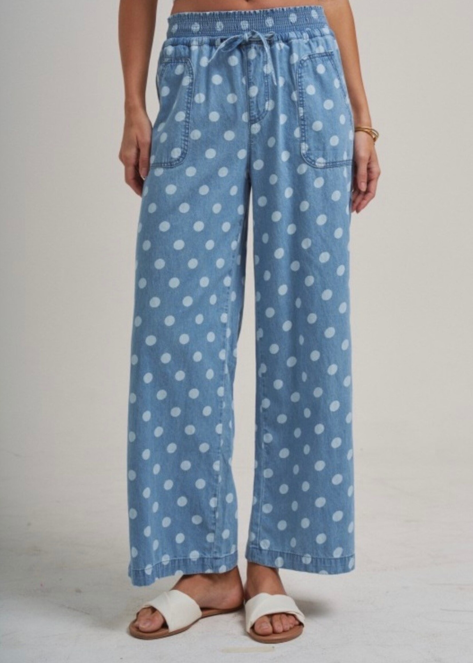 Chambray Confetti Pull On Pants