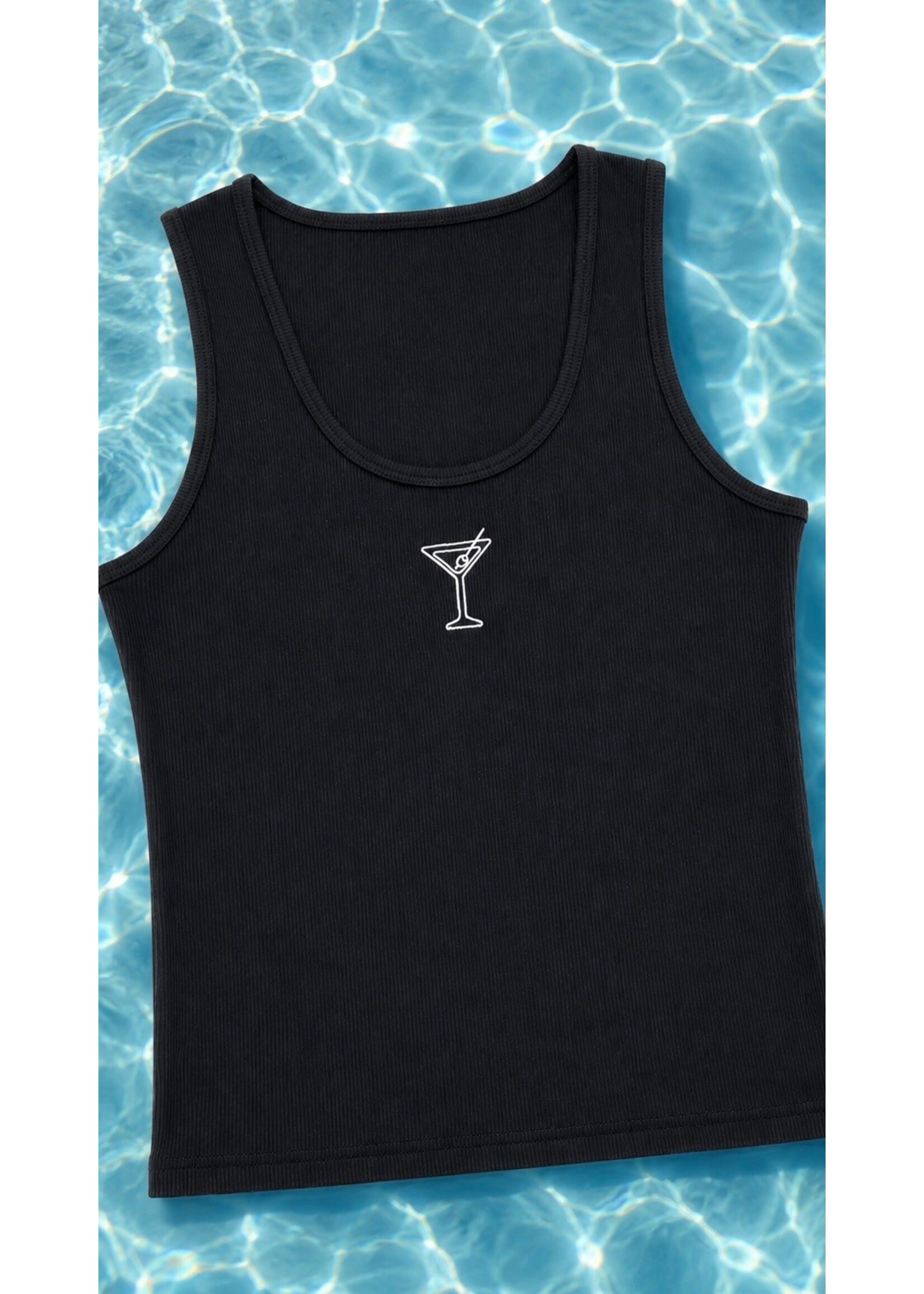 Martini Embroidered Tank