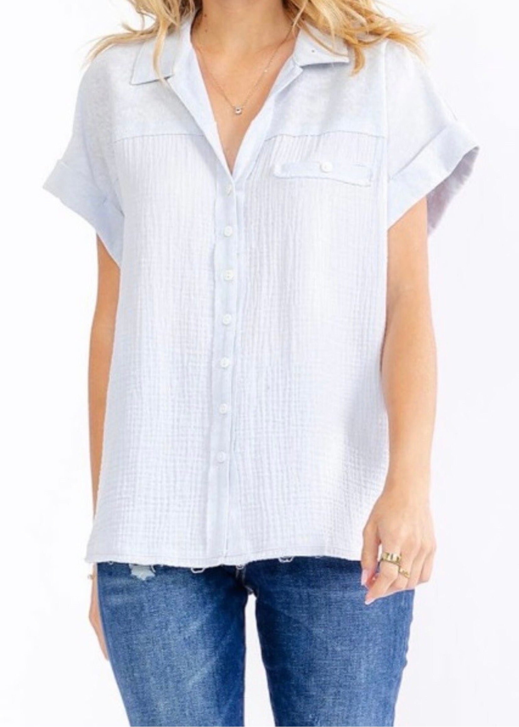 Ocean Air Button Top