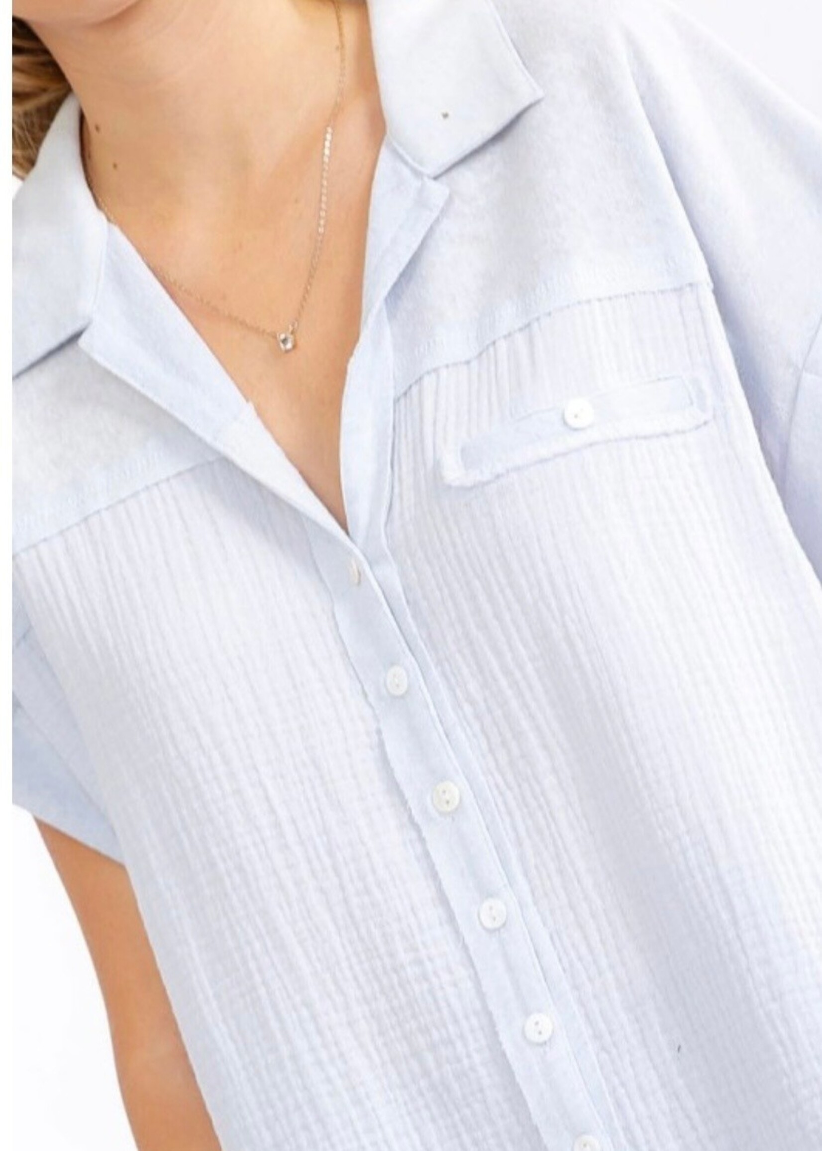Ocean Air Button Top