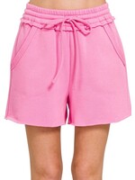 Lenny Raw Hem Drawstring Shorts