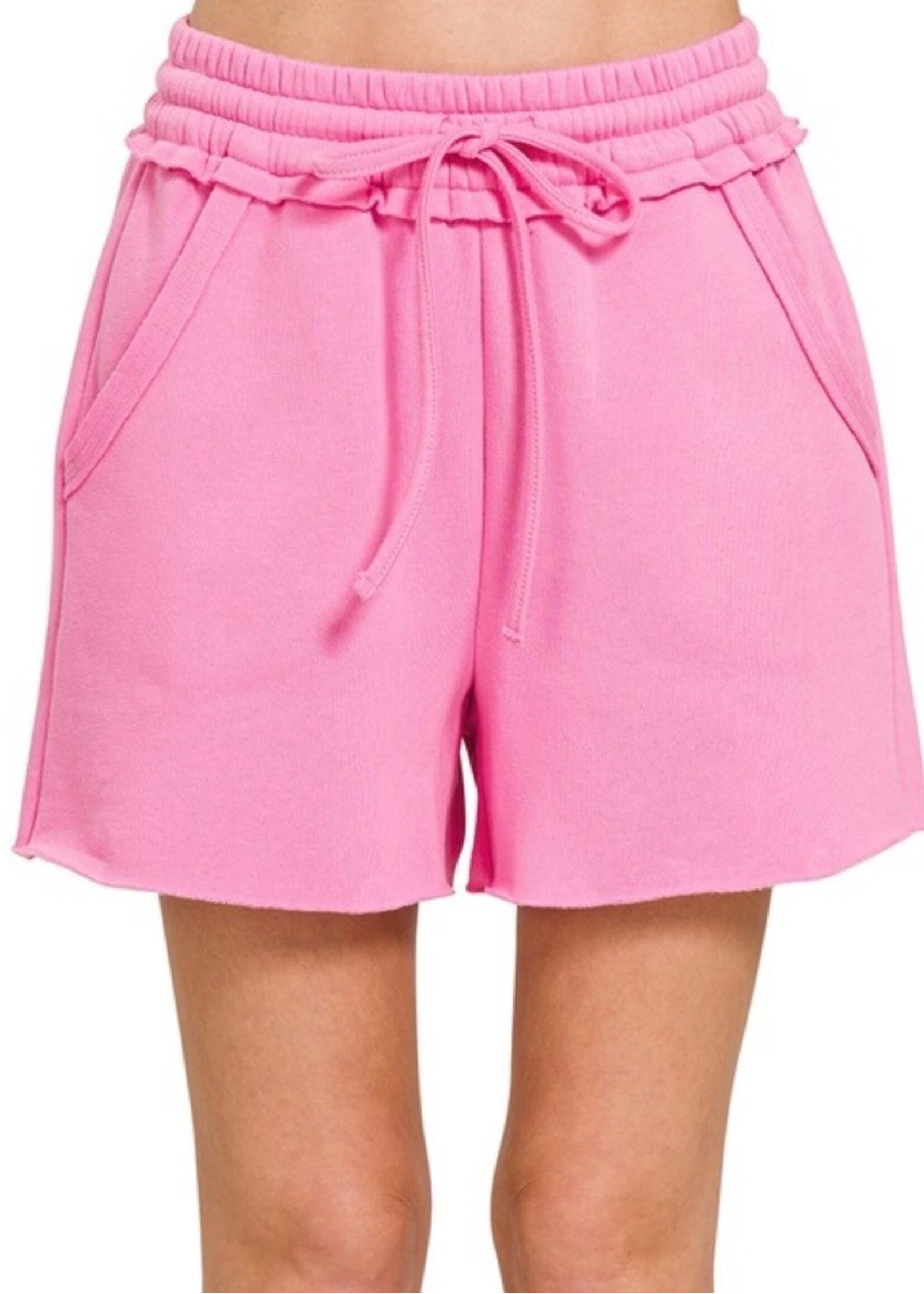 Lenny Raw Hem Drawstring Shorts