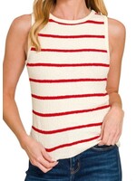 Sail Away Striped Sweater Tank